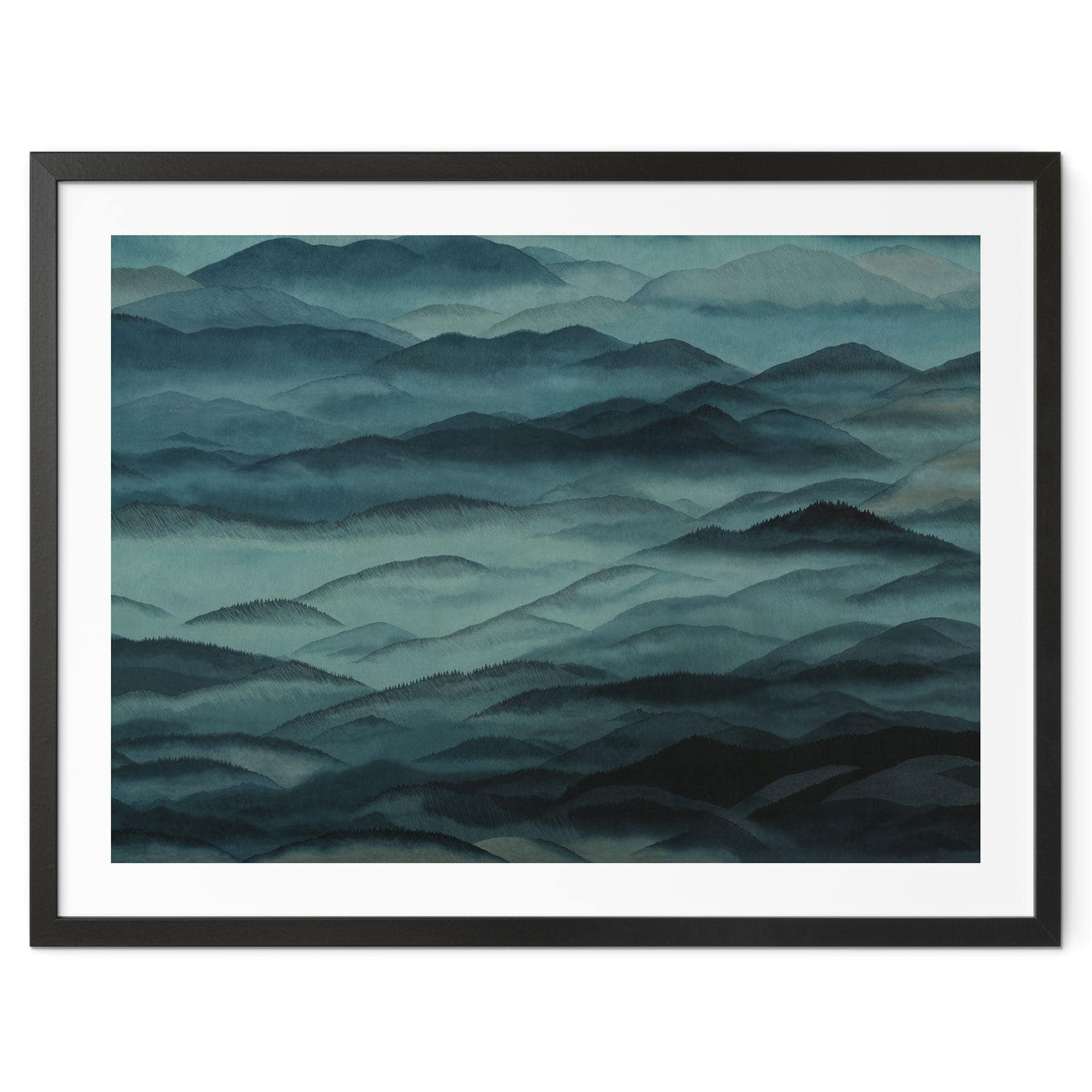 Poster Roerich Hills - Paesaggio Montano Blu - Sir Edward x Grigory Gladarev
