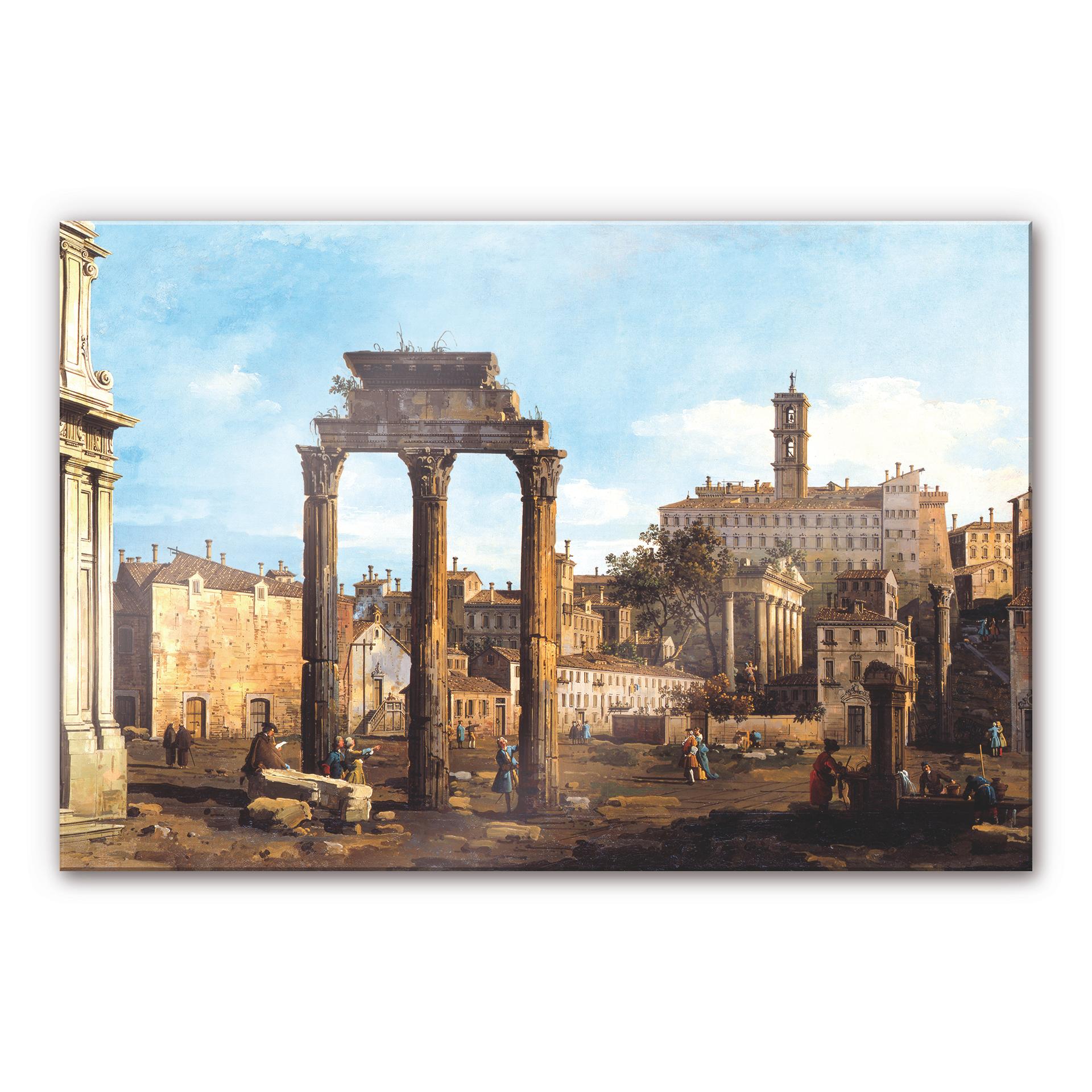 Akrylbillede Canaletto - Forum med Castor og Pollux-templet
