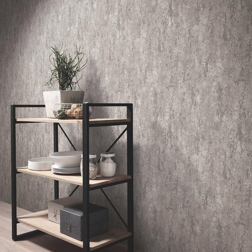 Metaloptisk tapet, metaltapet Fashion for Walls 4 af Guido Maria Kretschmer beige