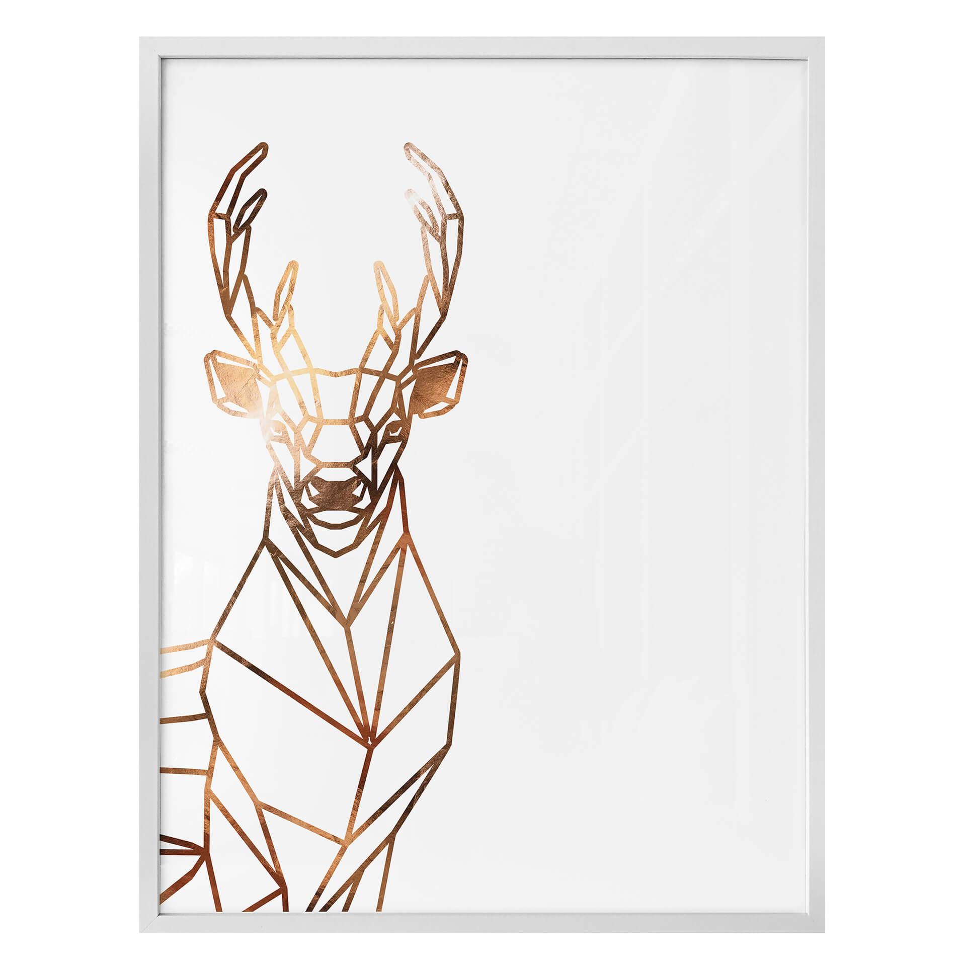 Plakat - Origami - Hjort - Kobbereffekt