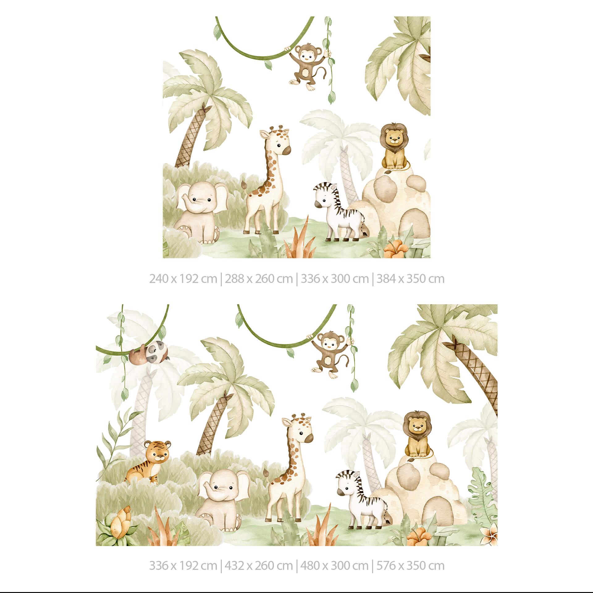Fotobehang Oliver Robins - Animals and Palm Trees