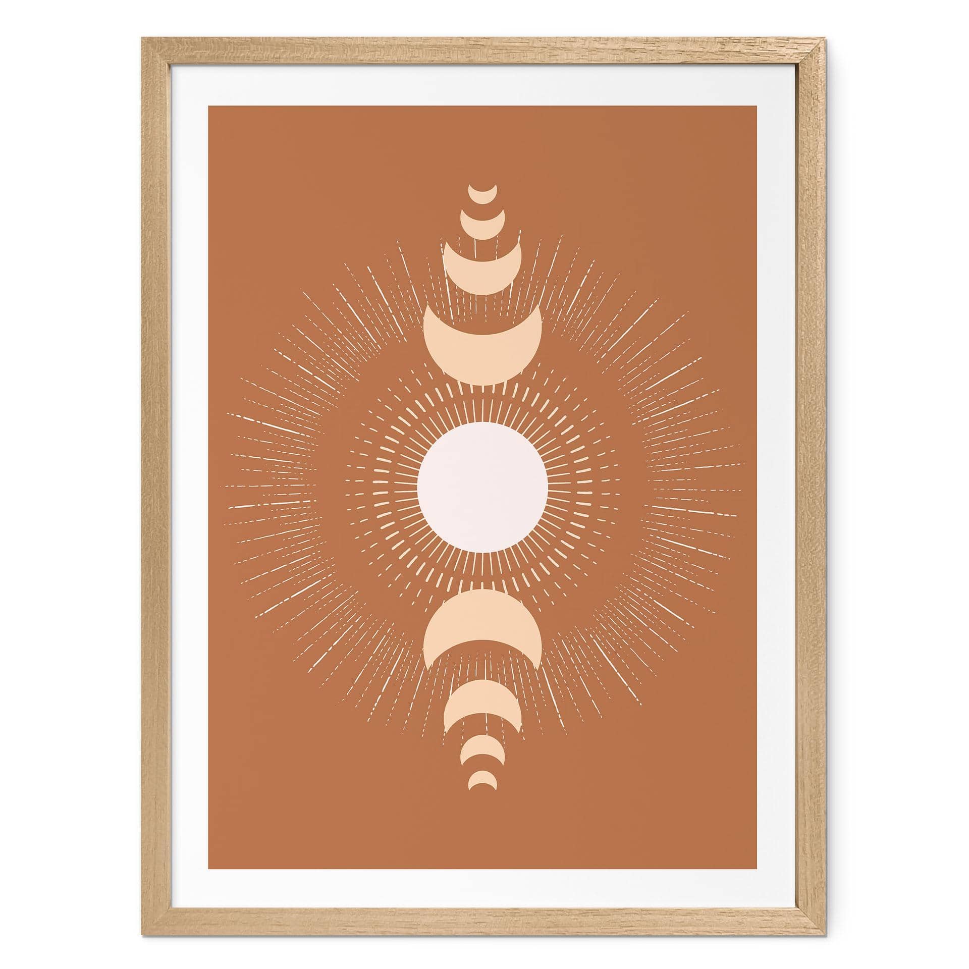 Plakat Månens cyklusser - Sol og måne i harmoni - KsanaKalpa