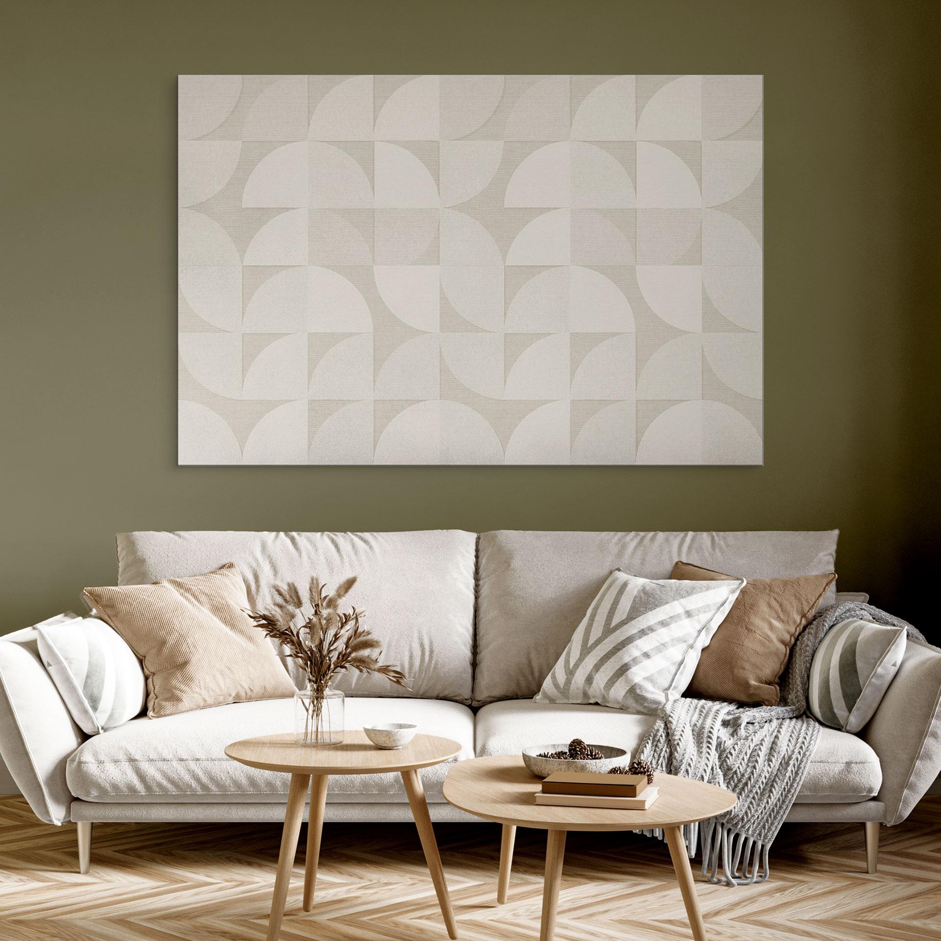 Billede af halvcirkel i retrostil - Bloomery Decor – print på aluminium (Alu-Dibond)