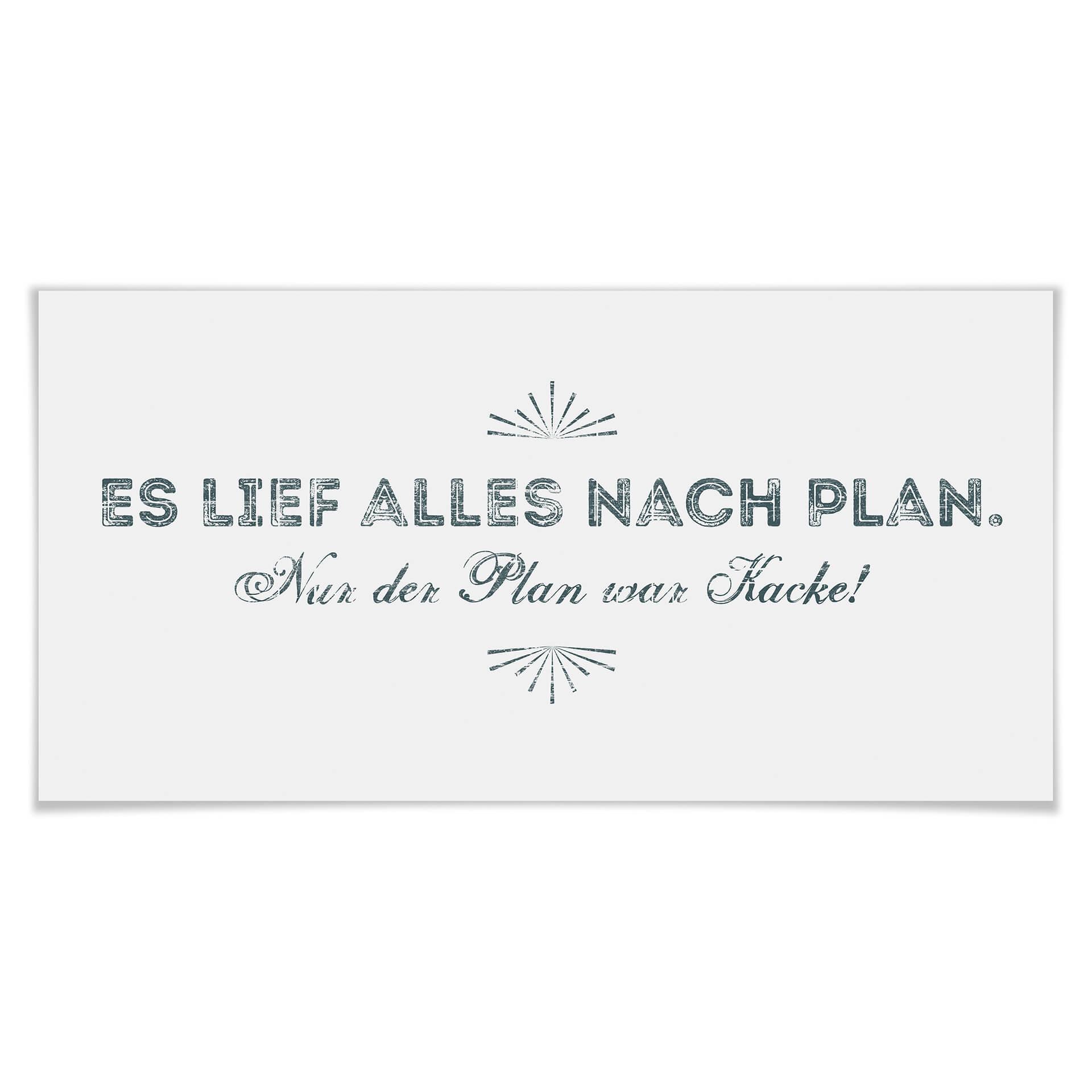 Poster Es lief alles nach Plan