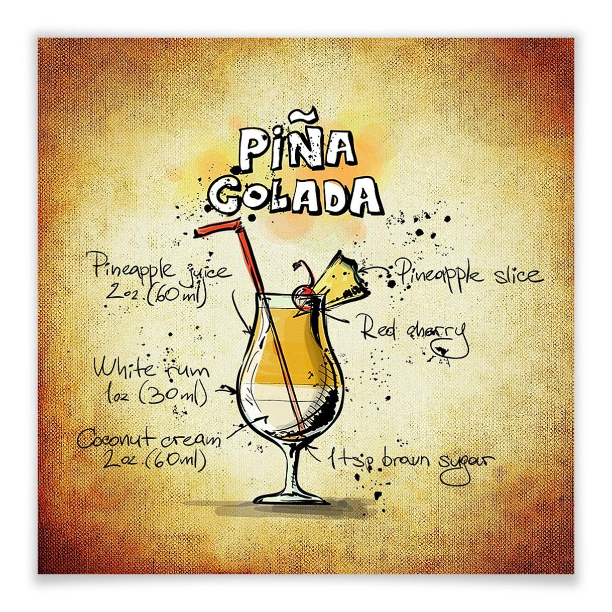 Poster - Pina Colada - Recette