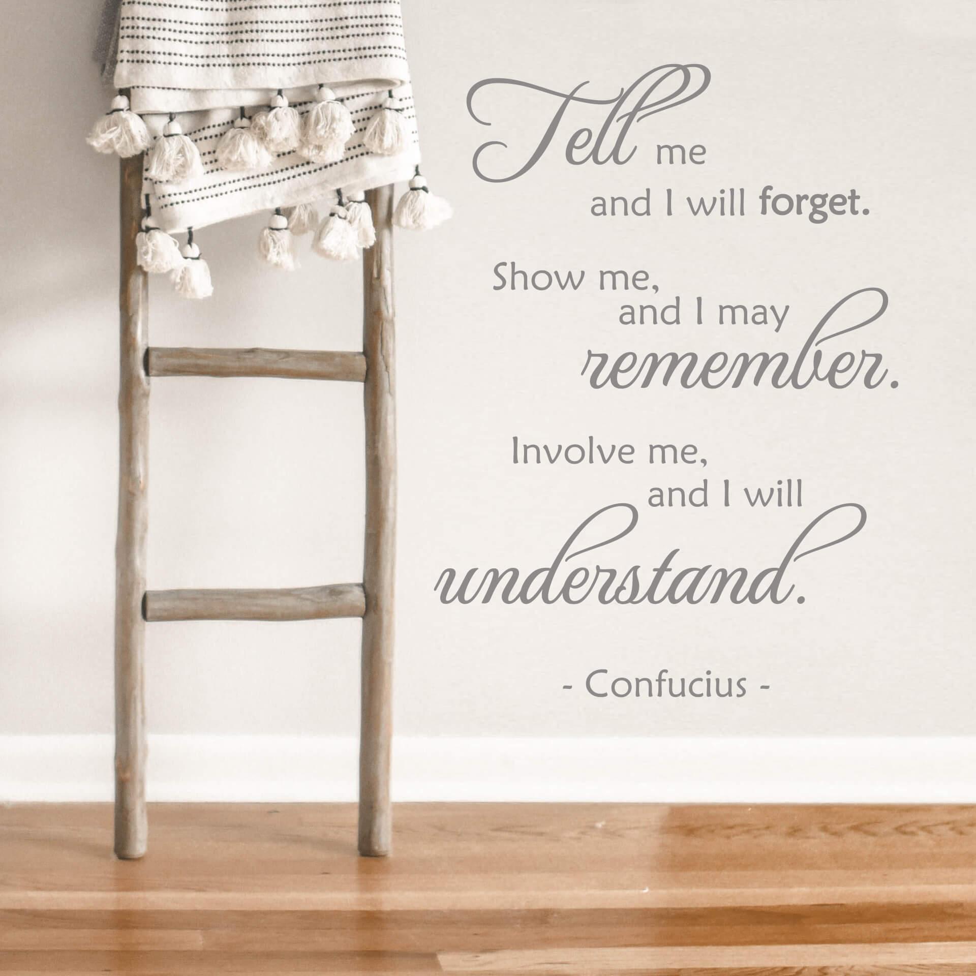 Tell me... - Confucius