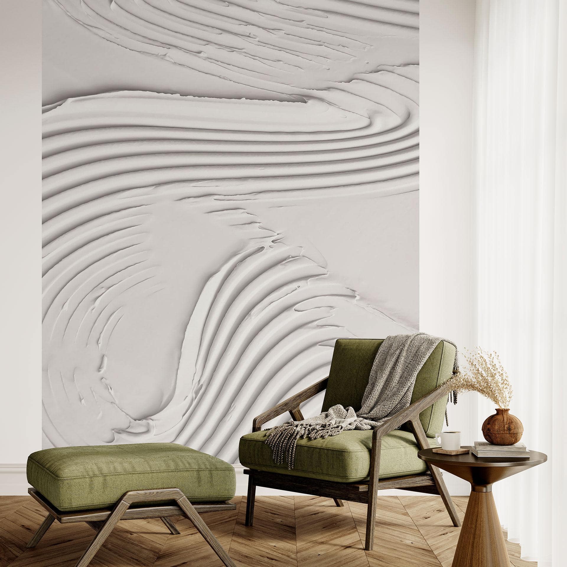 Bløde teksturer i beige - Fototapet i sand, greige - Pictufy Studio