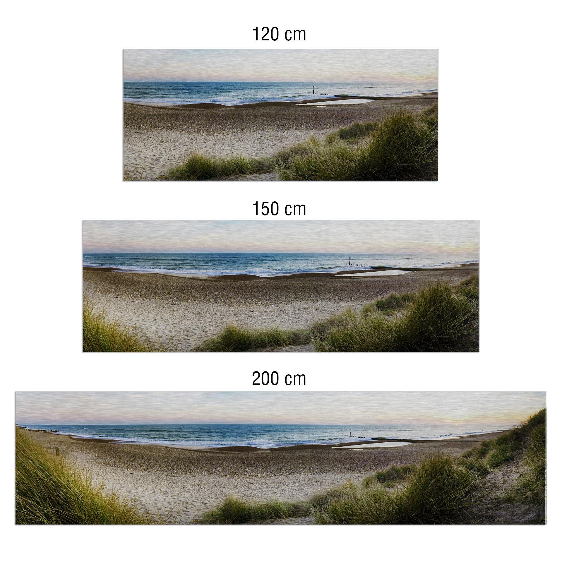 Keukenachterwand - Alu-Dibond Zilver - Strandpanorama