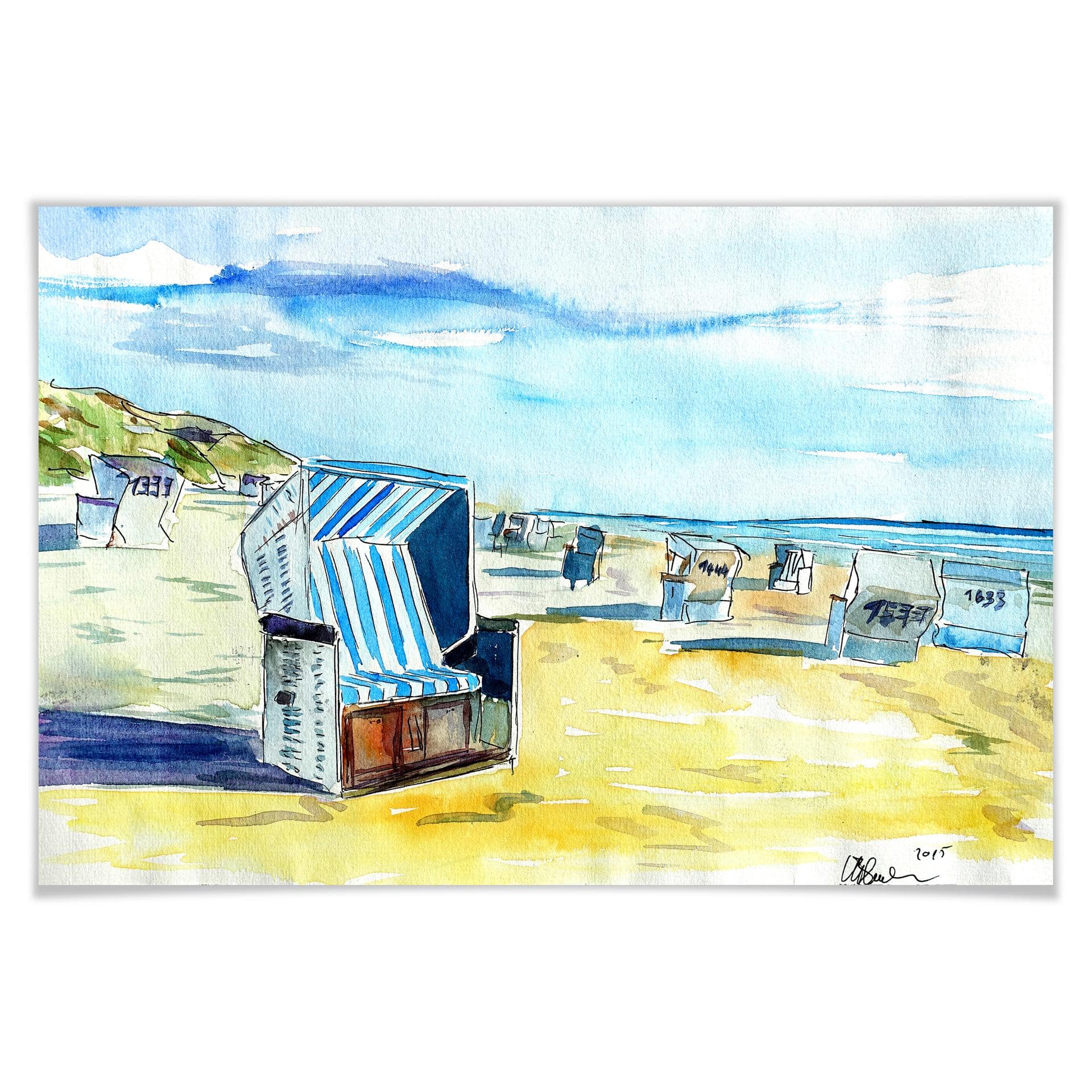 Poster - Bleichner - Plage de Sylt
