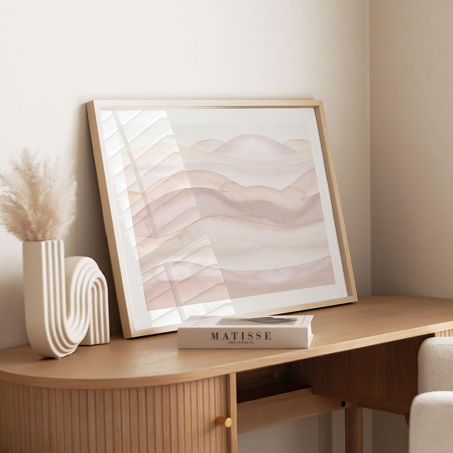 Plakat Blide bakker i akvarel - Bloomery Decor