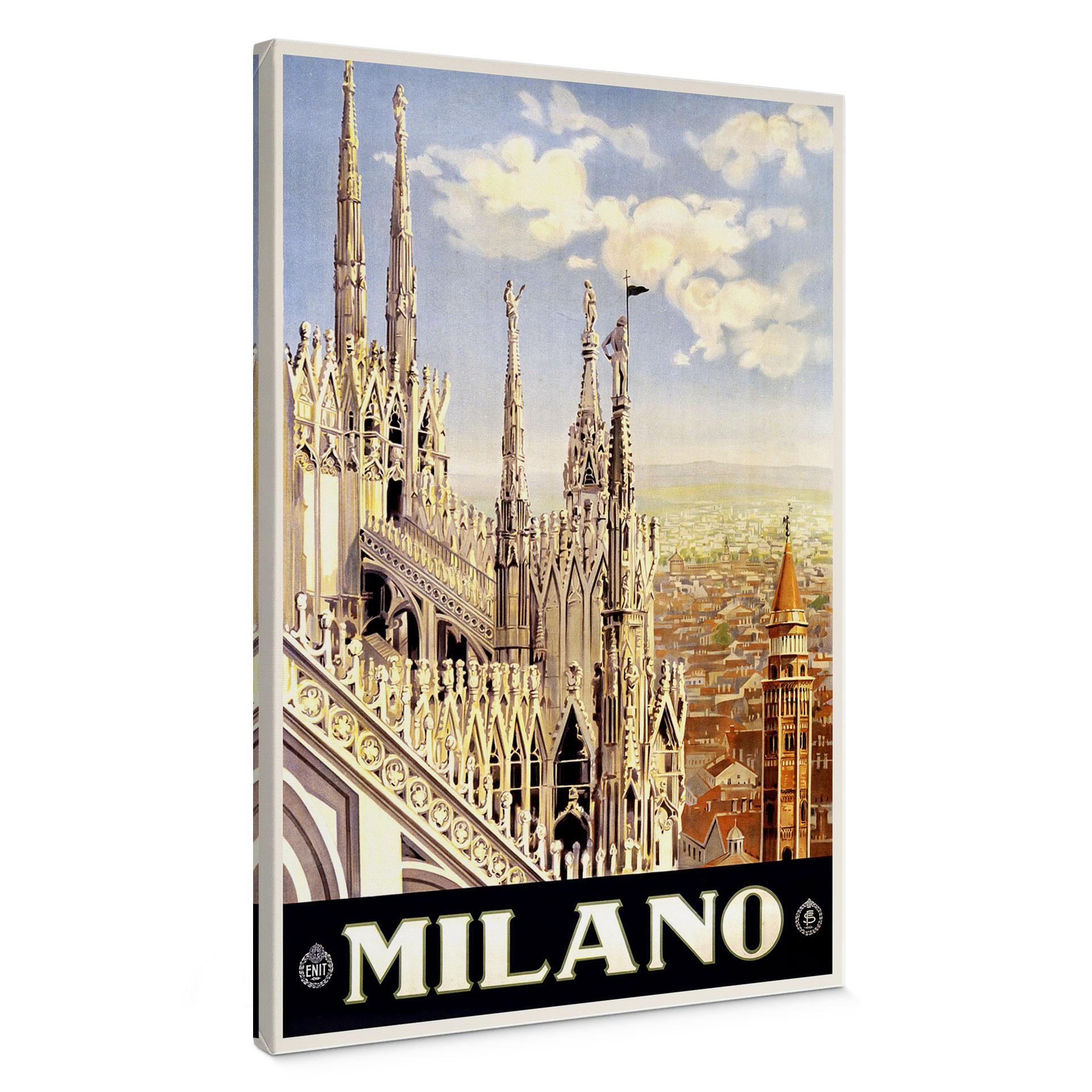 Lienzo Vintage Travel - Milán