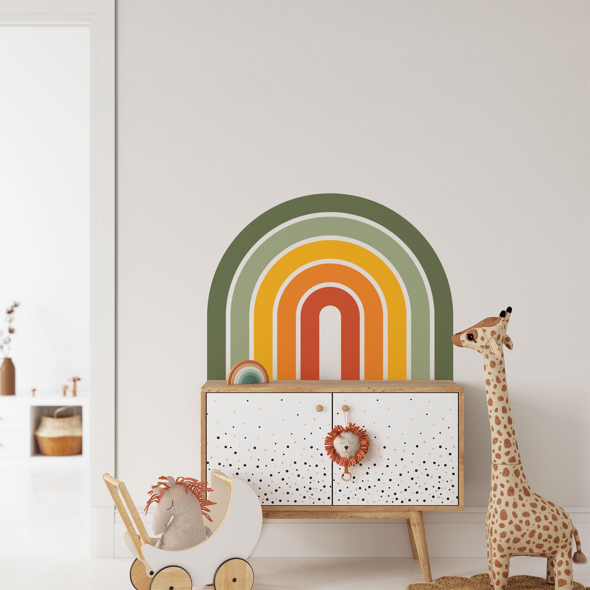 Wandtattoo Retro Regenbogen