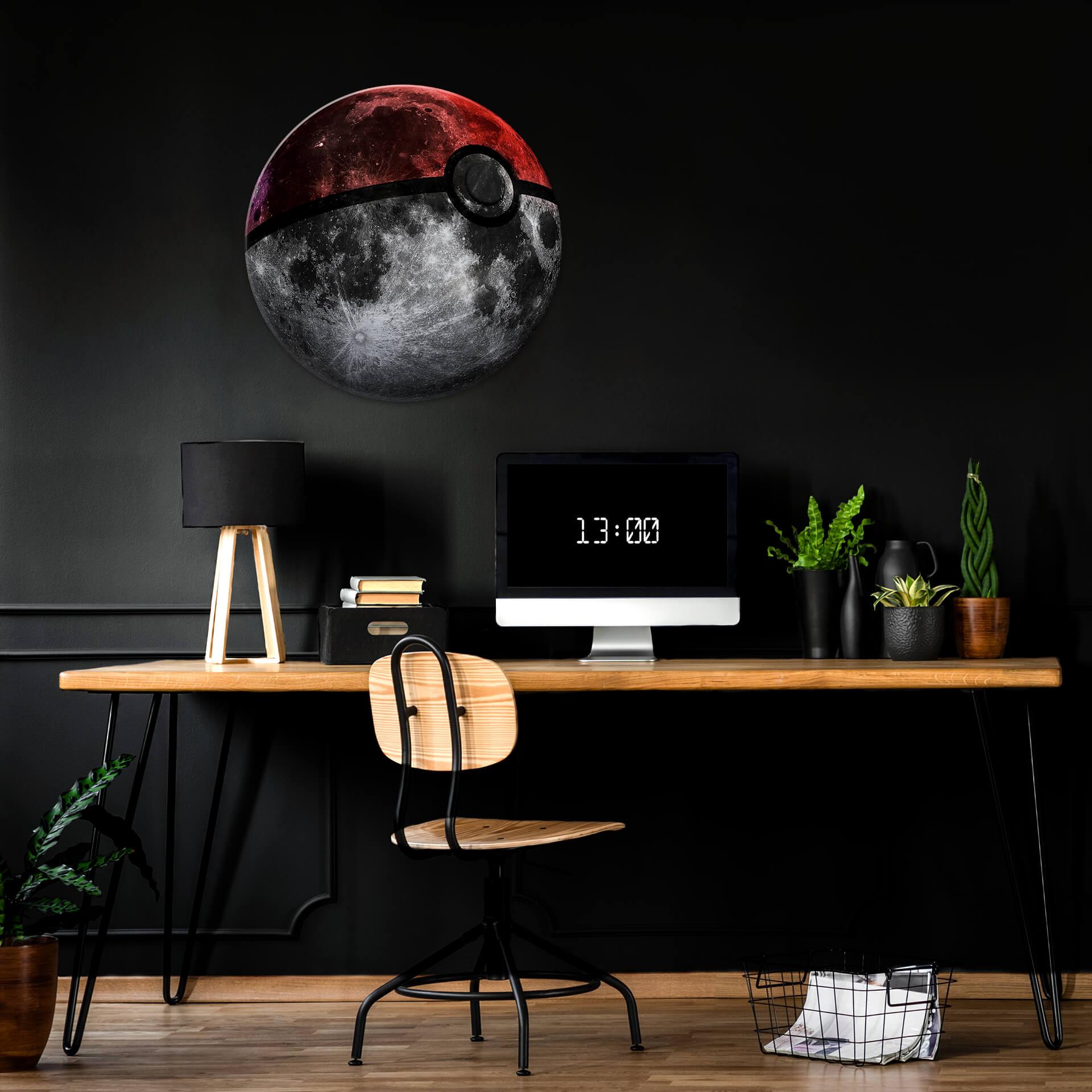 Wandcirkel Alu-Dibond zilver effect - Nicebleed - Pokémoon