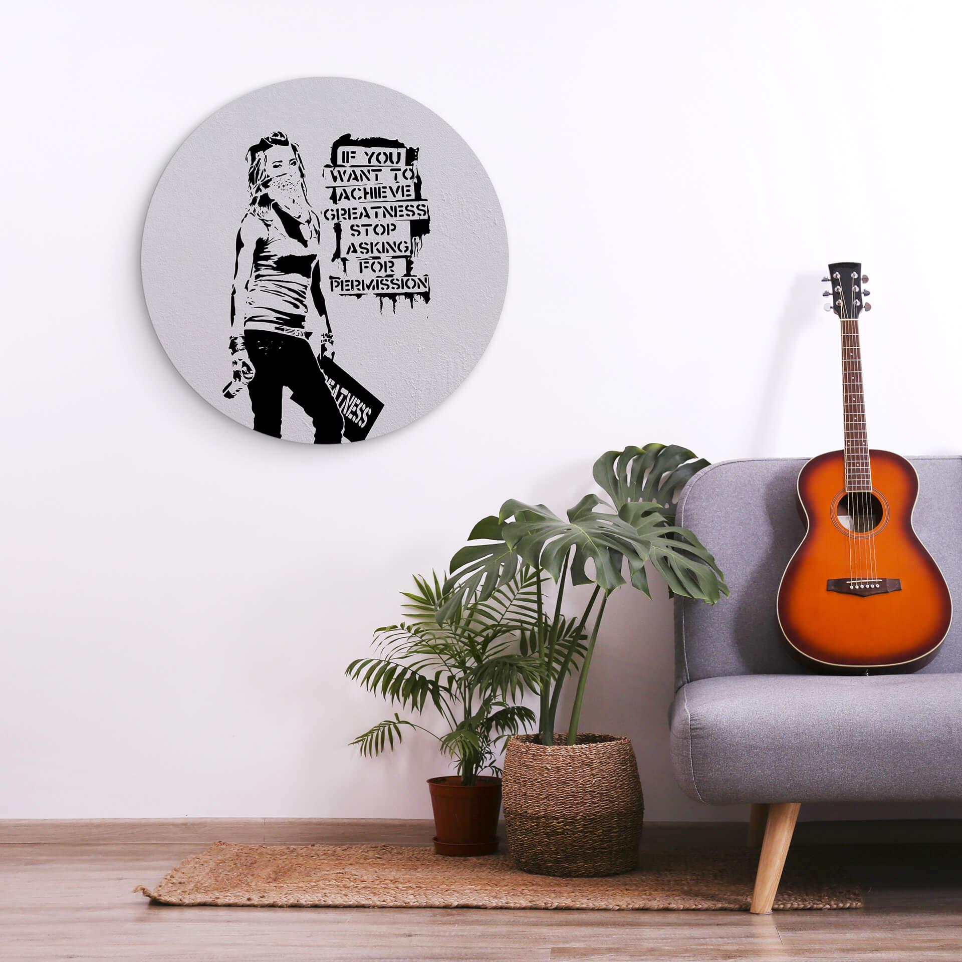 Alu-Dibond Banksy - Achieve Greatness