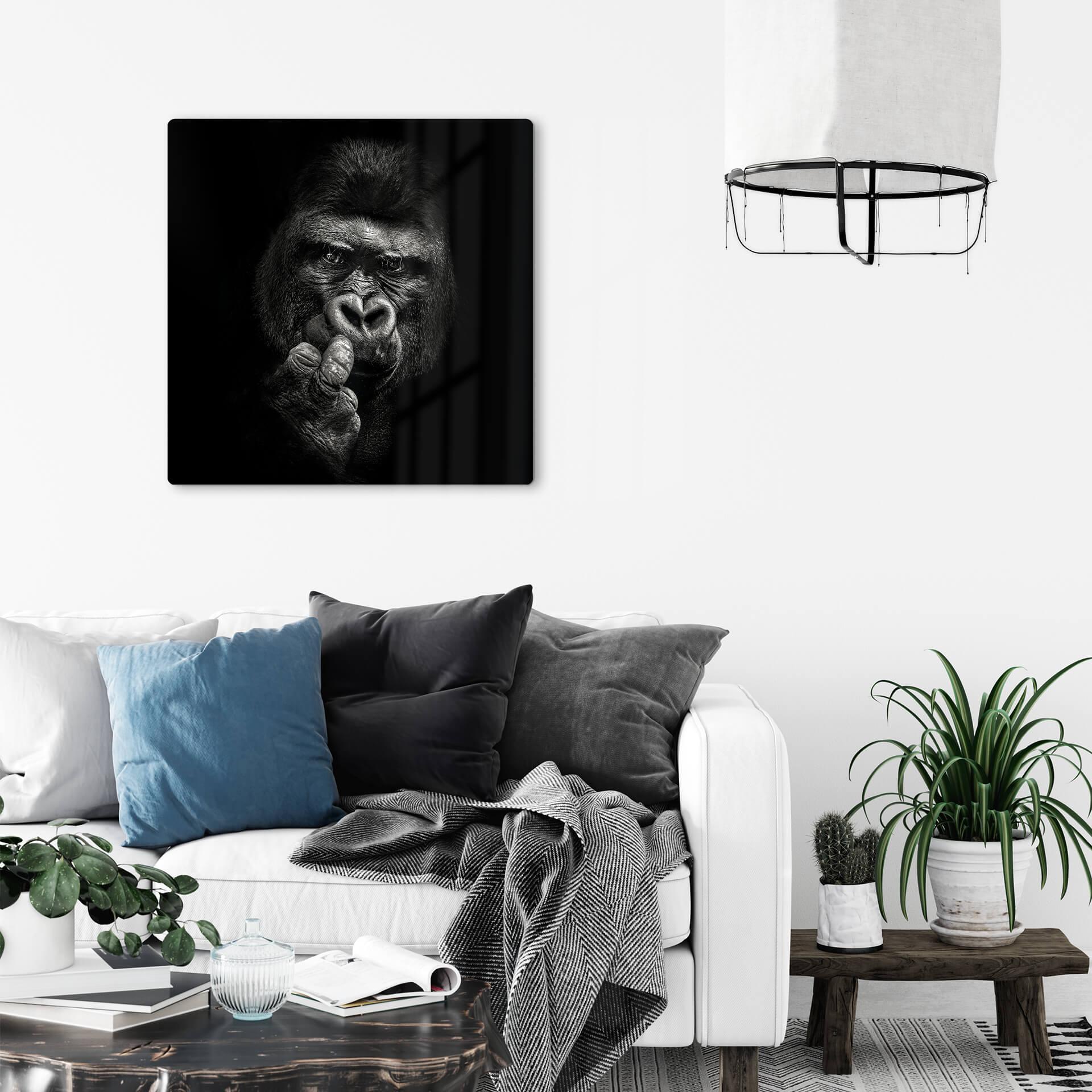 Glasschilderij Meermann - Gorilla