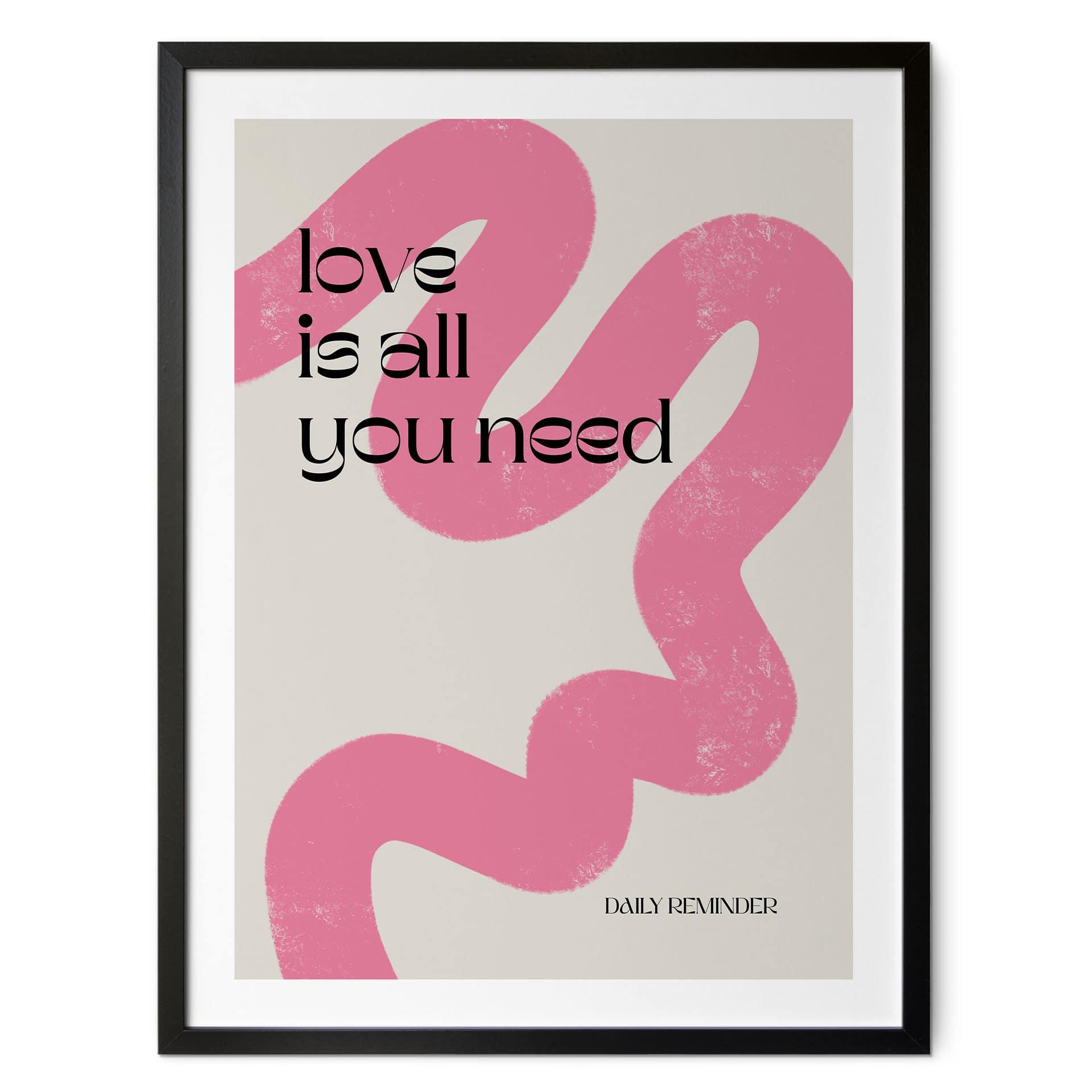 Plakaten Love is all you need - Volfova