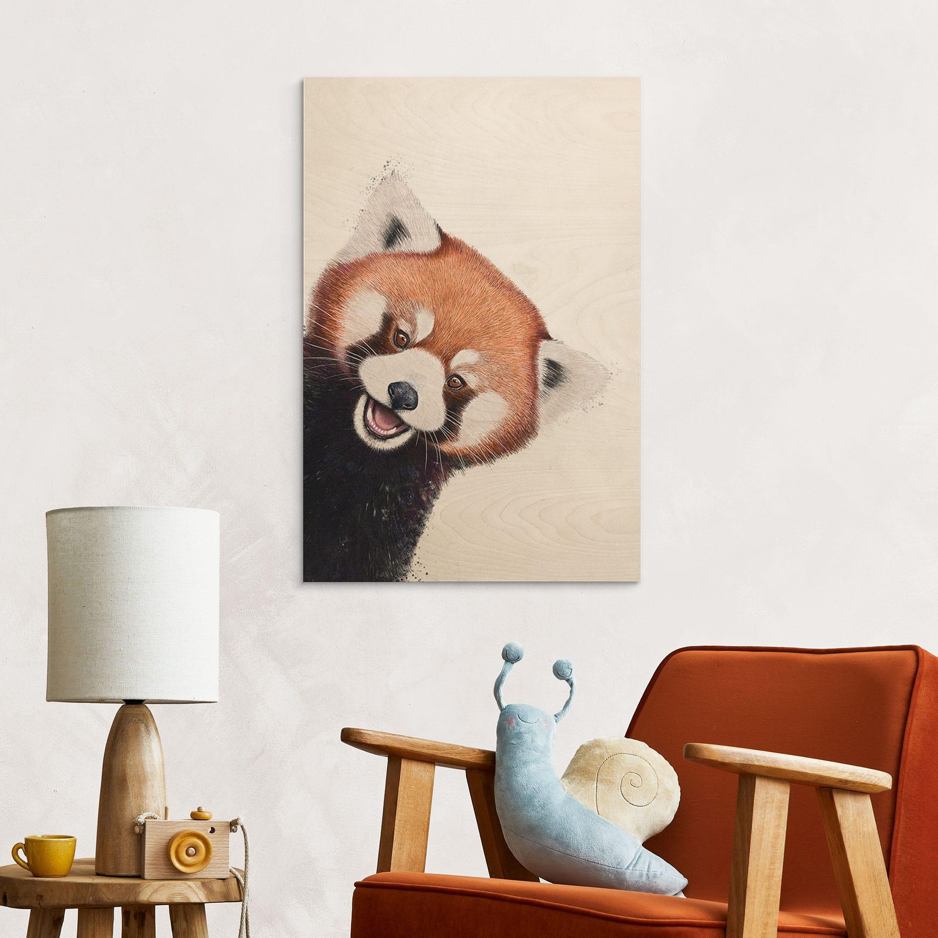 Træbillede Rød Panda - Korenkova
