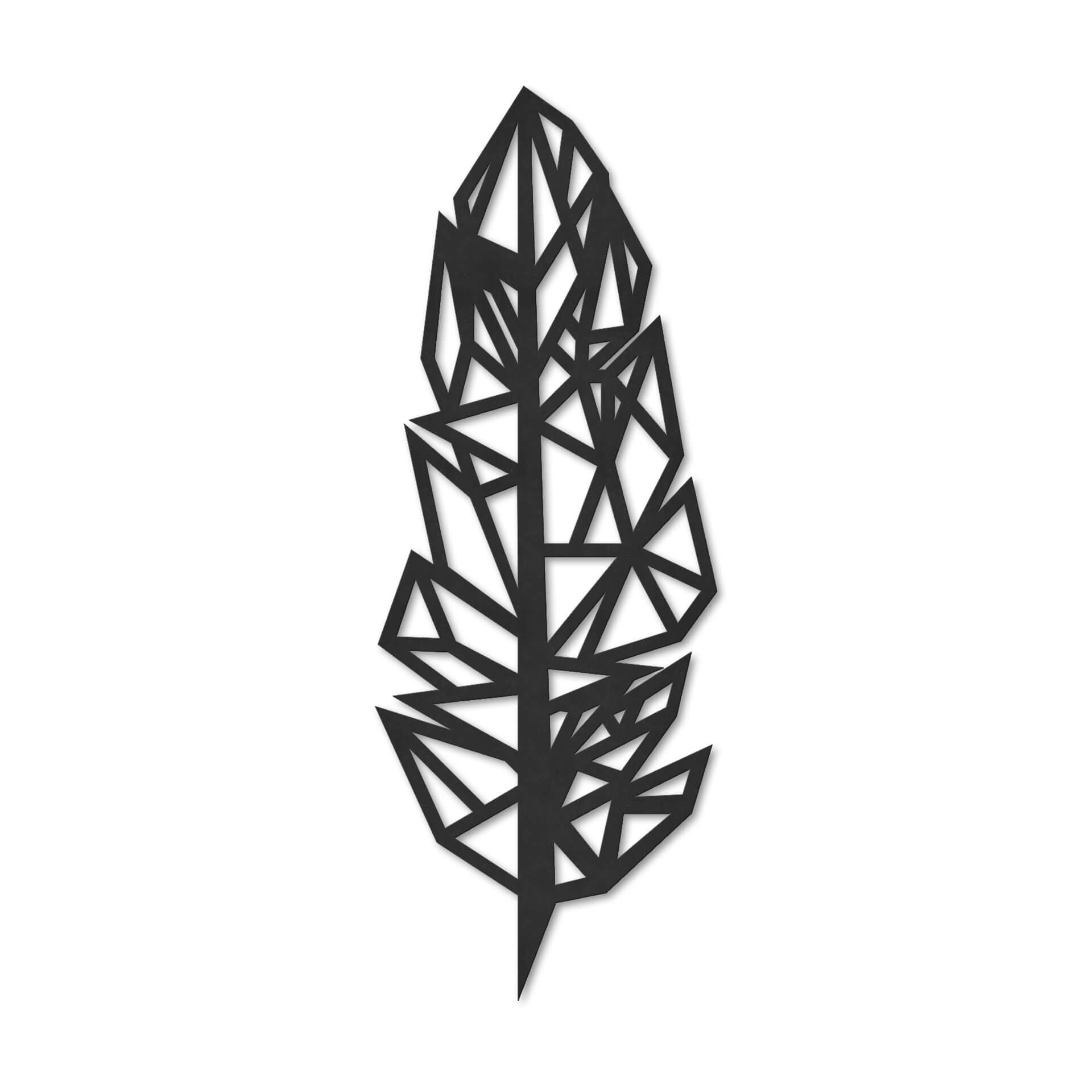 MDF - Holzdeko Origami Feder