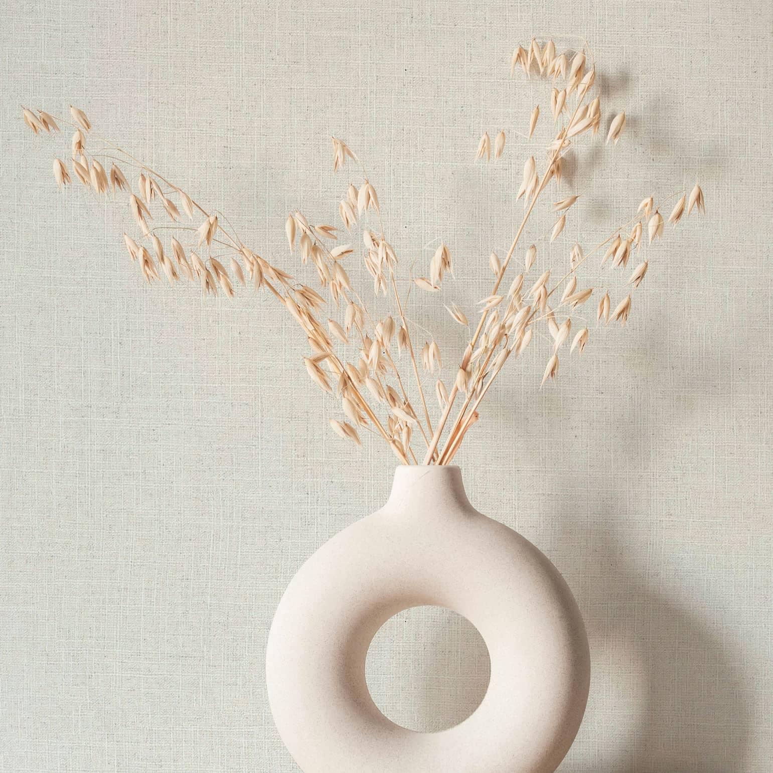 Non-woven tapet i tekstil plain look beige plain