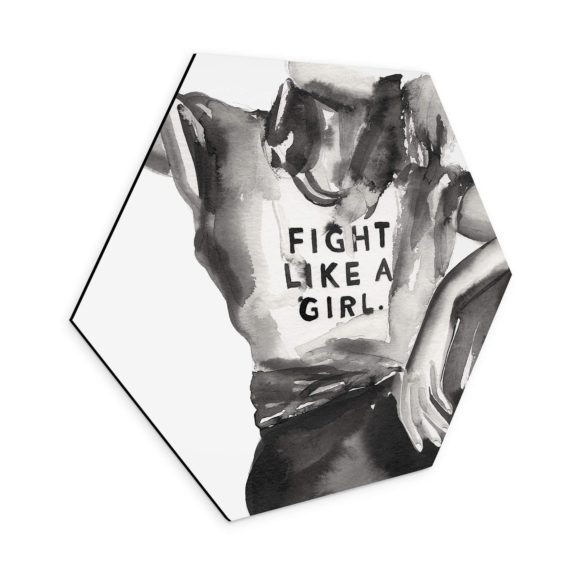 Hexagone - alu-Dibond Verbaan - Fight like a Girl