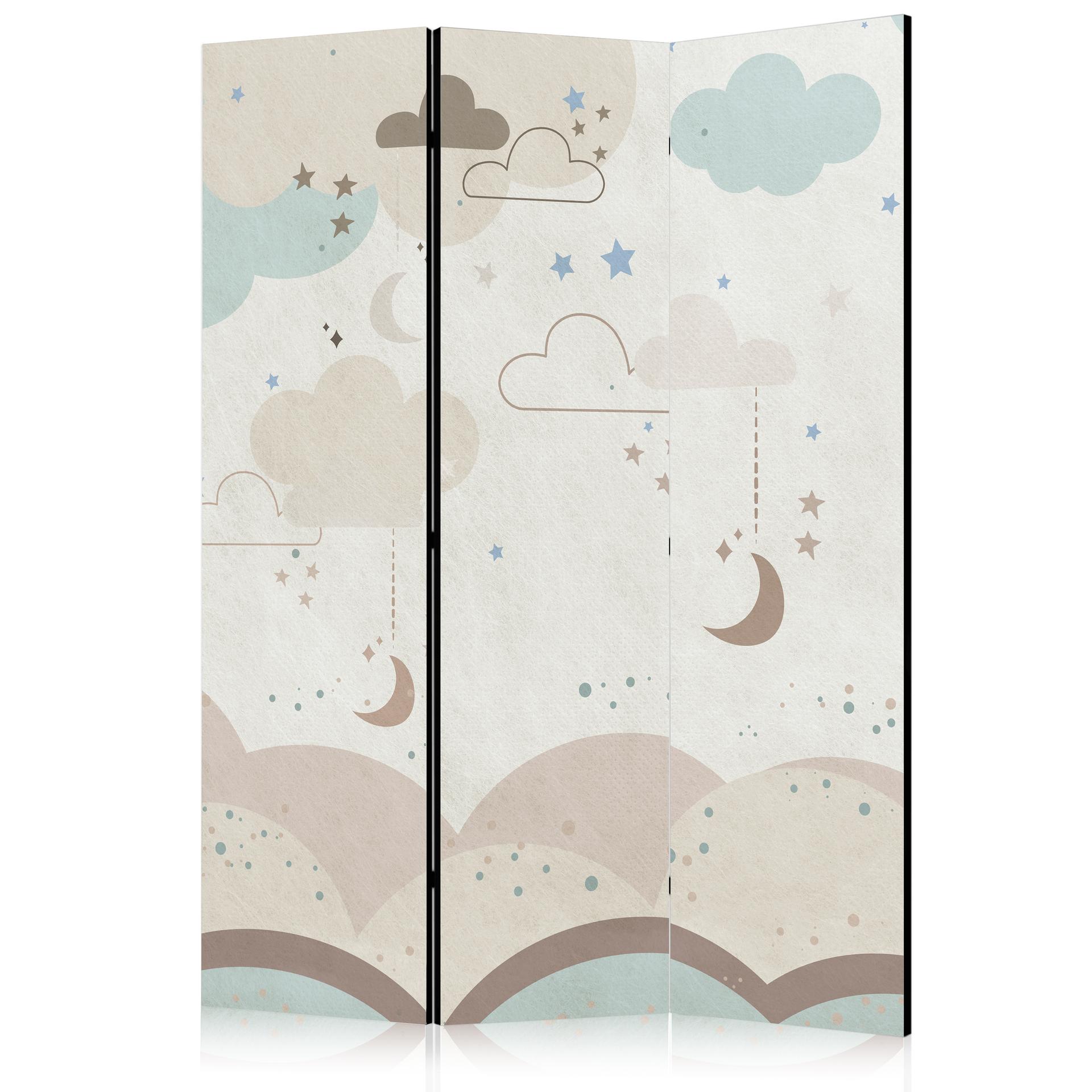 Paravent, Raumteiler freistehend, Trennwand - Cloudy Night Sky
