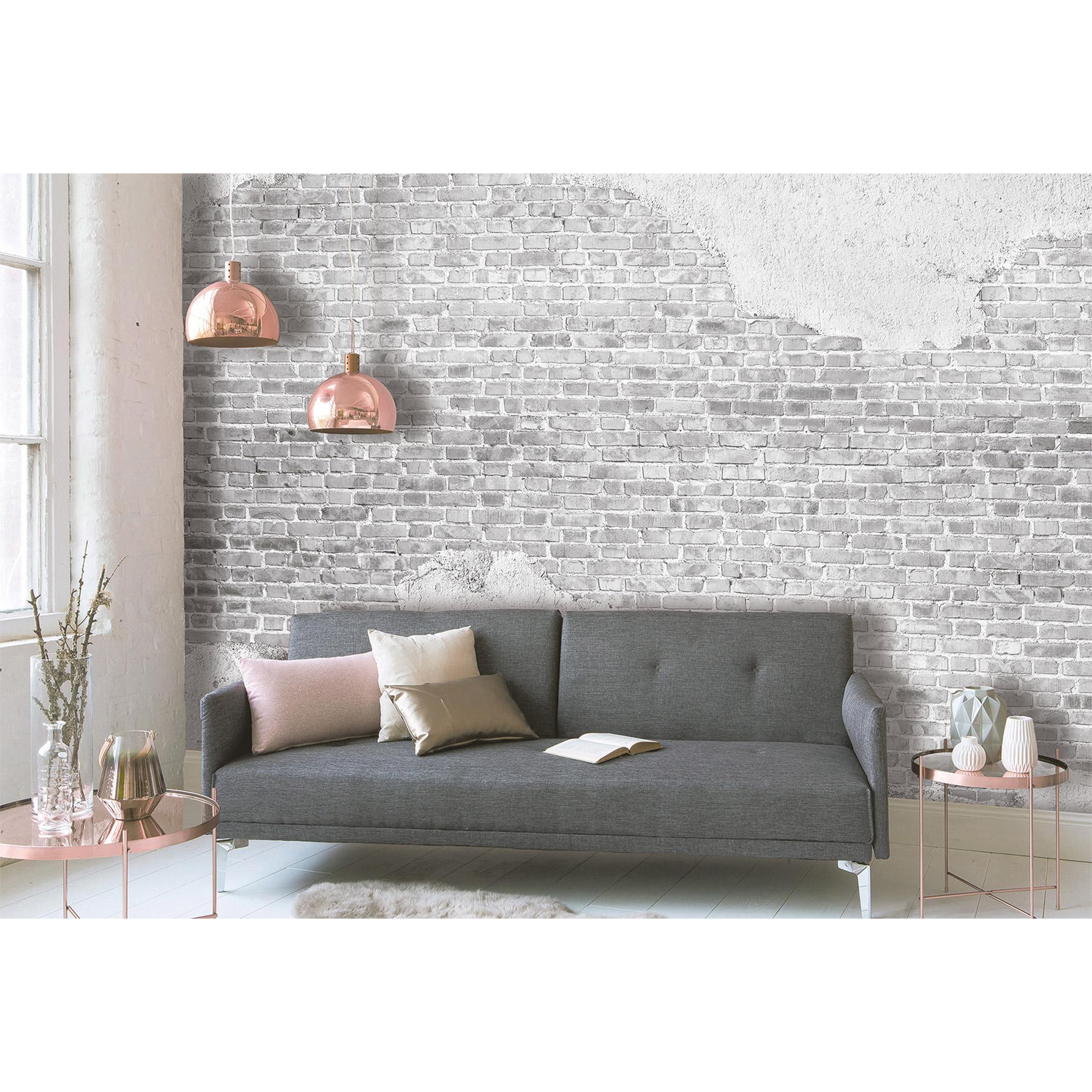 Designwalls tapet i grå non-woven tapet Old Brick Wall moderne sten look