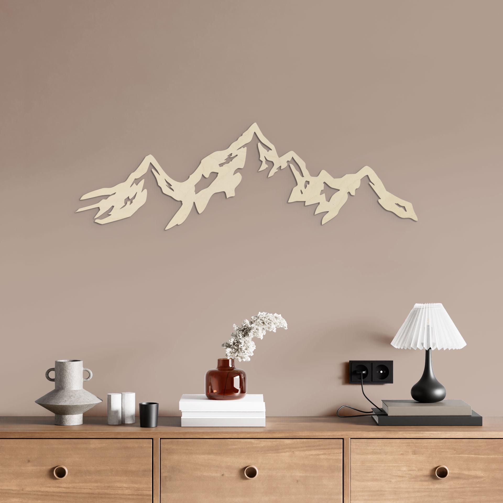 Décoration en bois « Panorama de montagne » - peuplier