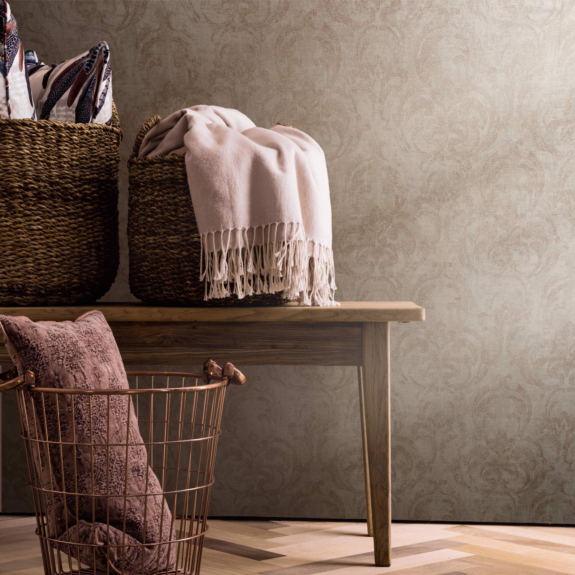 Tapet, non-woven Novamur Jackie beige, rød