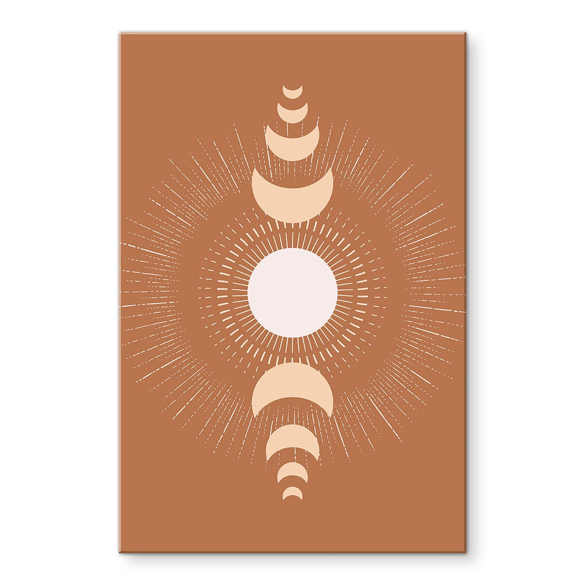 Acrylglas Maancycli - Zon en maan in harmonie - KsanaKalpa