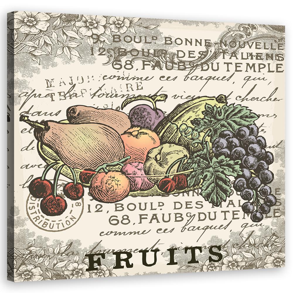 Canvasbillede, vintage frugt