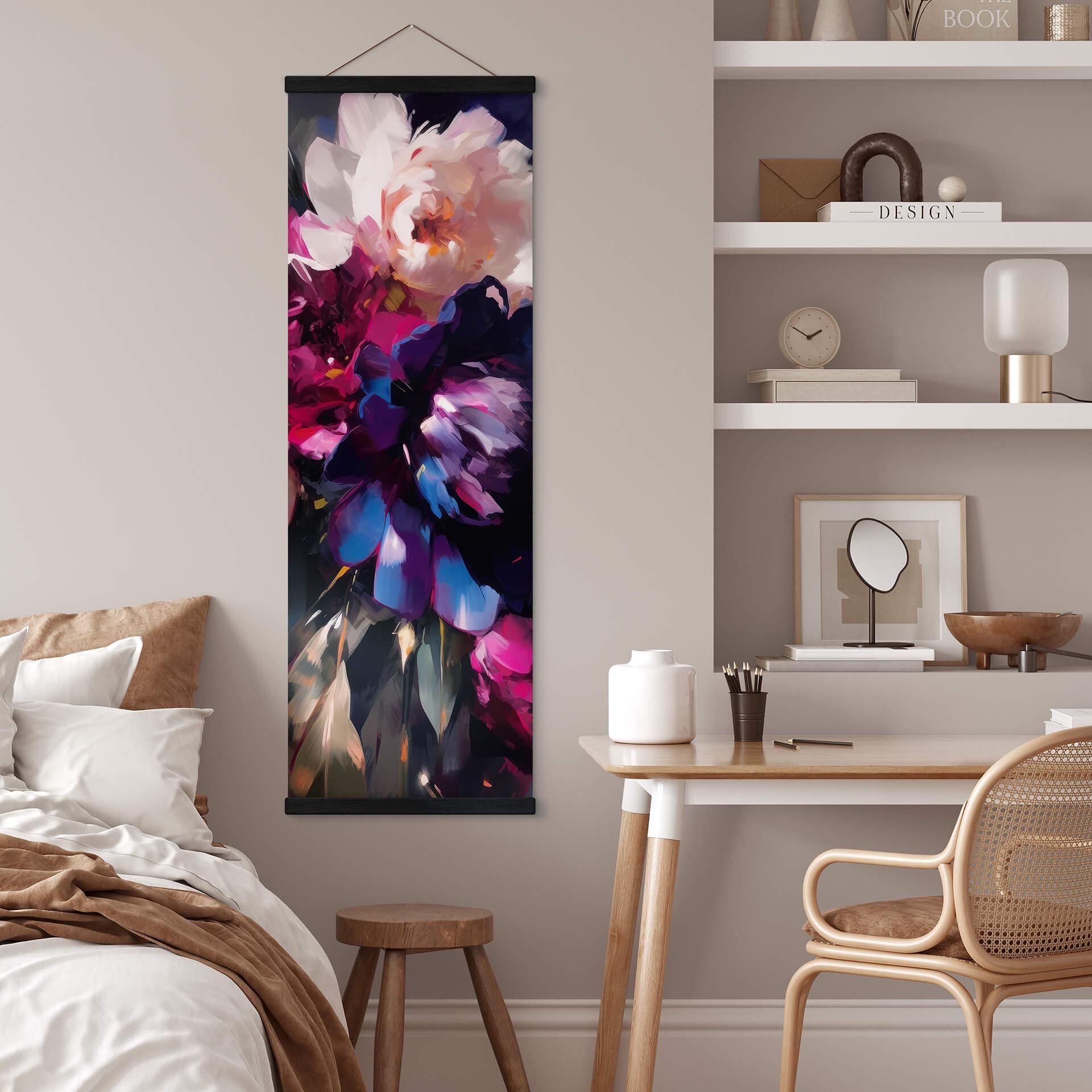 Obraz z tkaniny Treechild - Vintage flower arrangement - Panorama