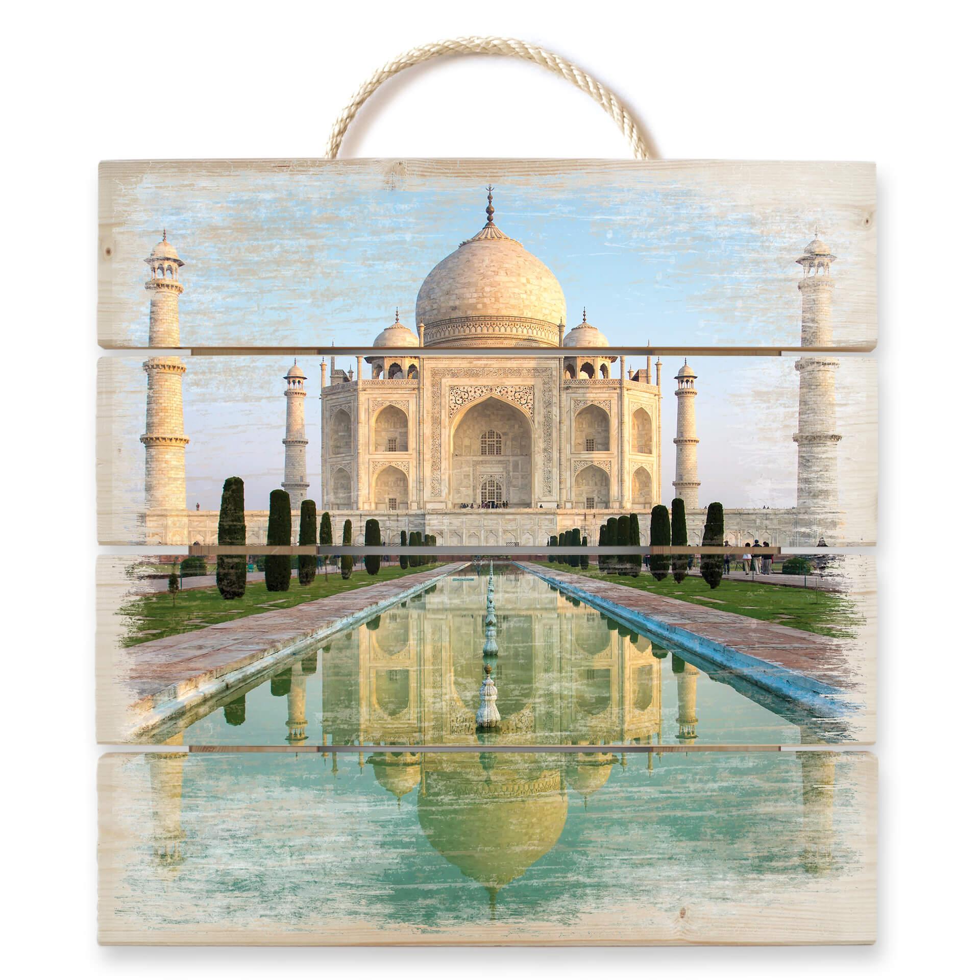 Obraz drewniany Taj Mahal - 40x41,5 cm