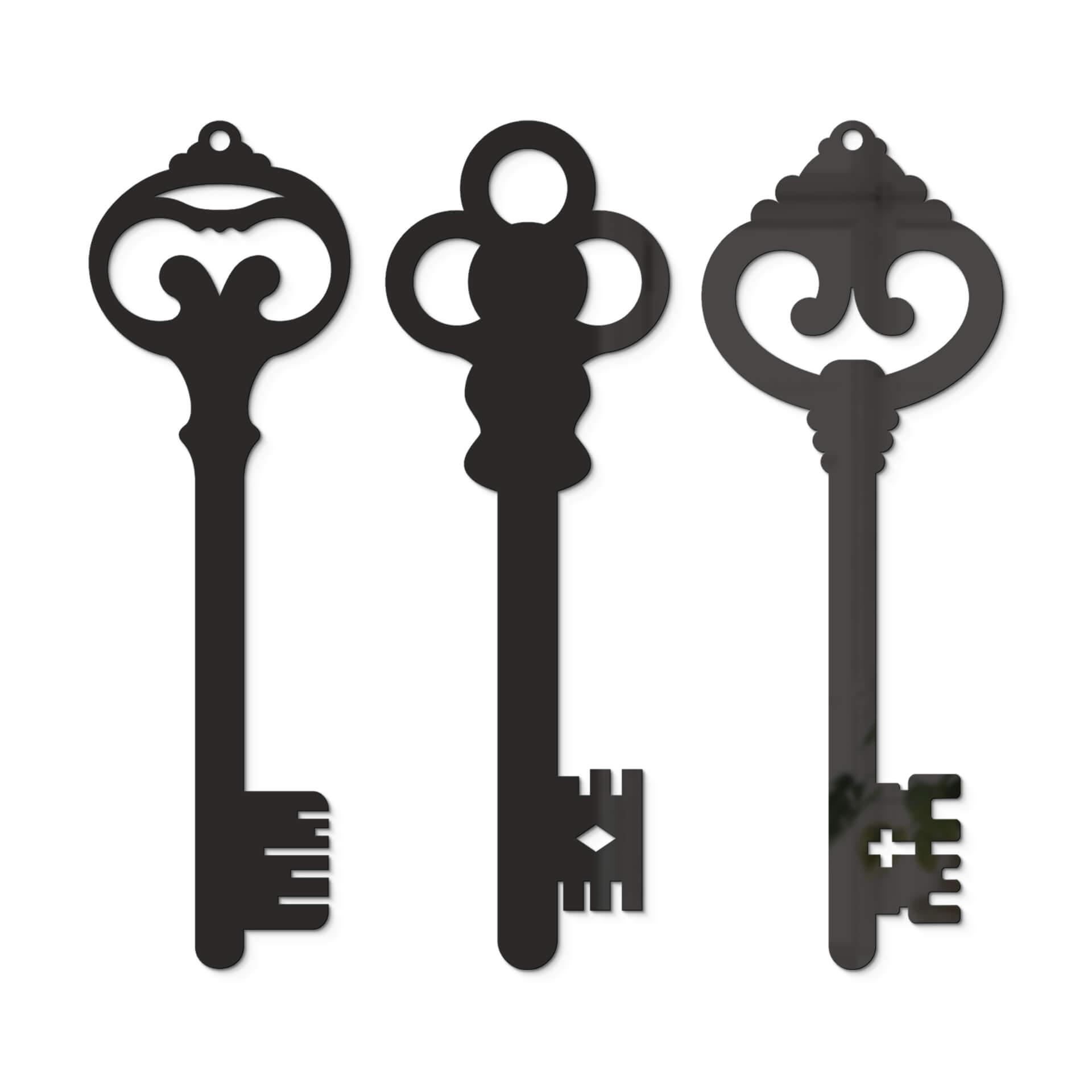 Llave acrílica decorativa (3 uds.)