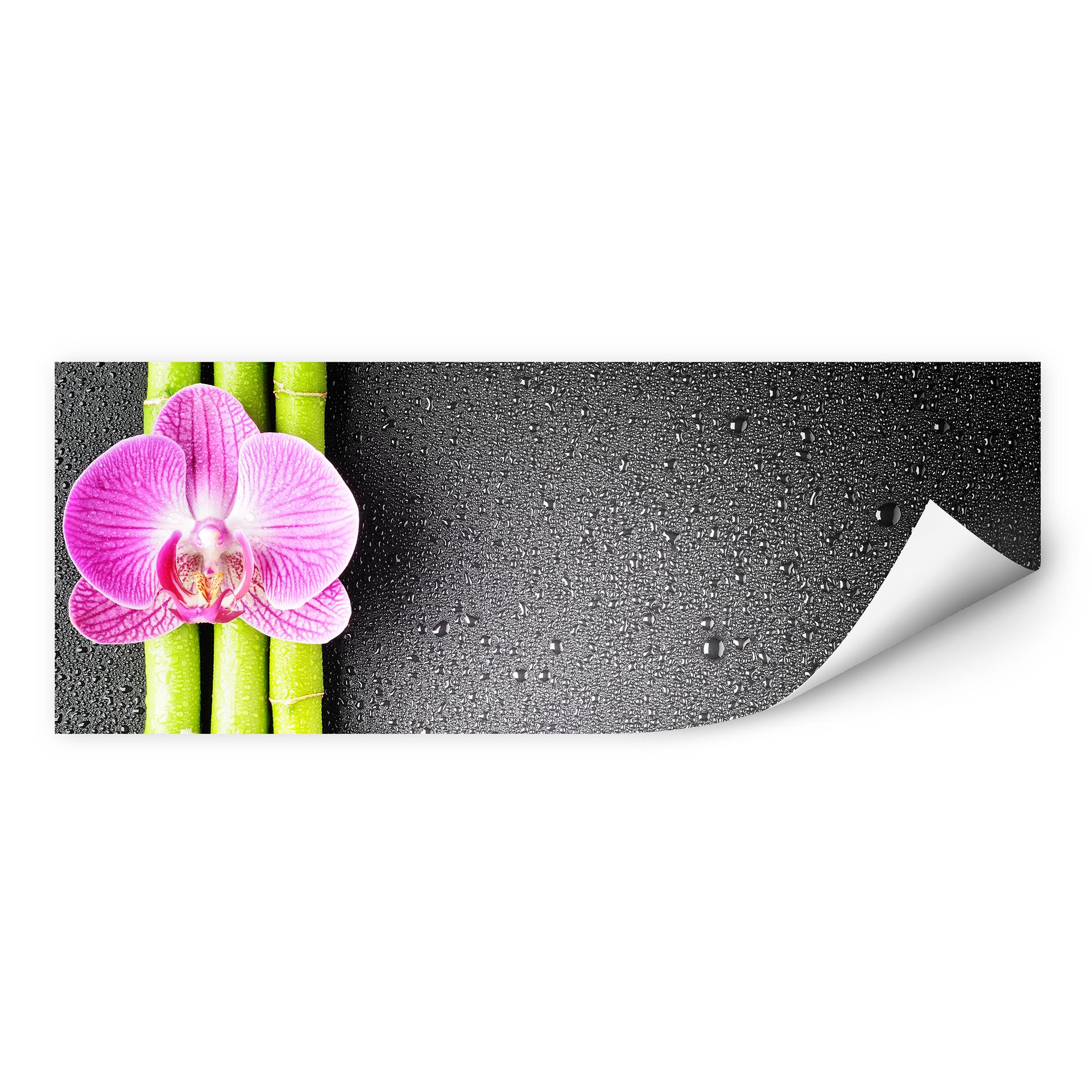 Zelfklevende Poster Orchid and Bamboo
