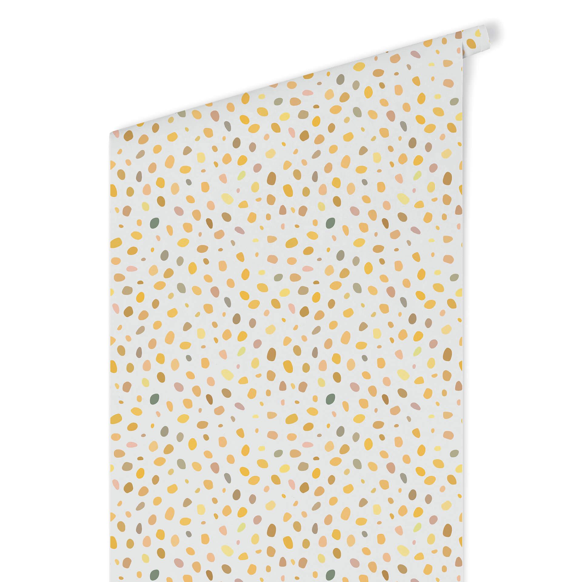 Patroonbehang Bonte Confetti - geel