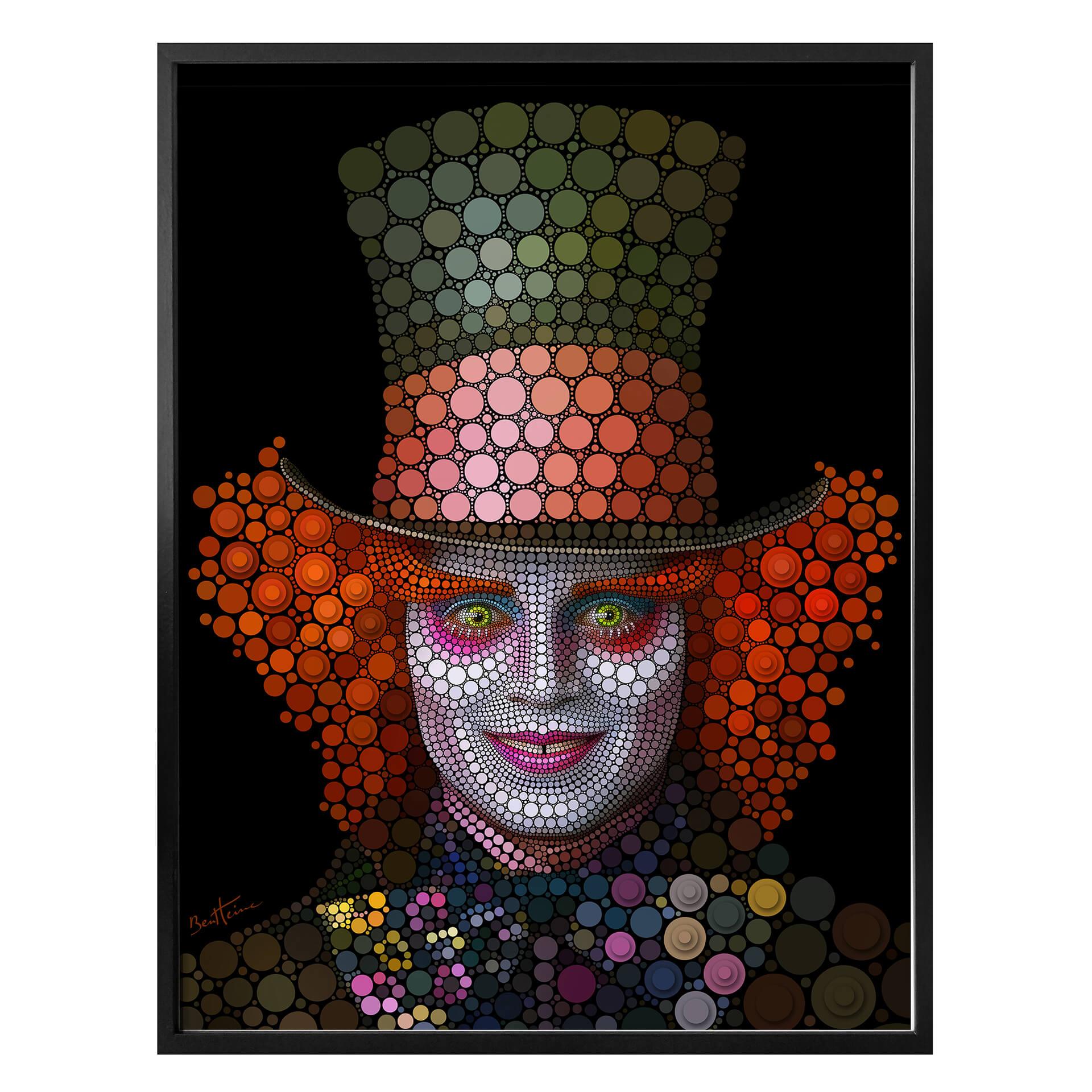 Poster Ben Heine - Circlism: Johnny Depp hattmakaren