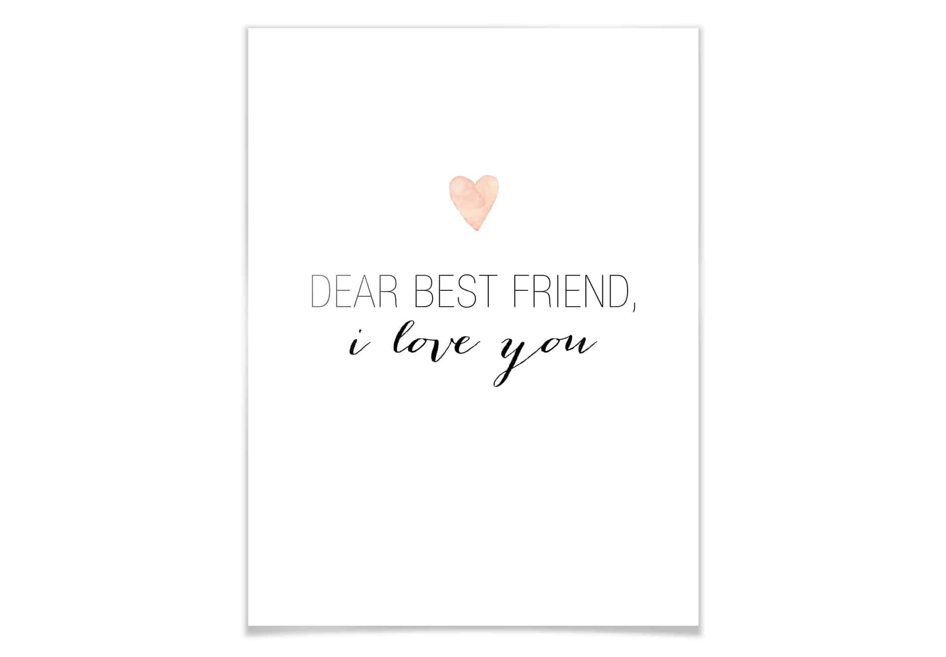 Plakat - Confetti & Cream - Dear best friend…