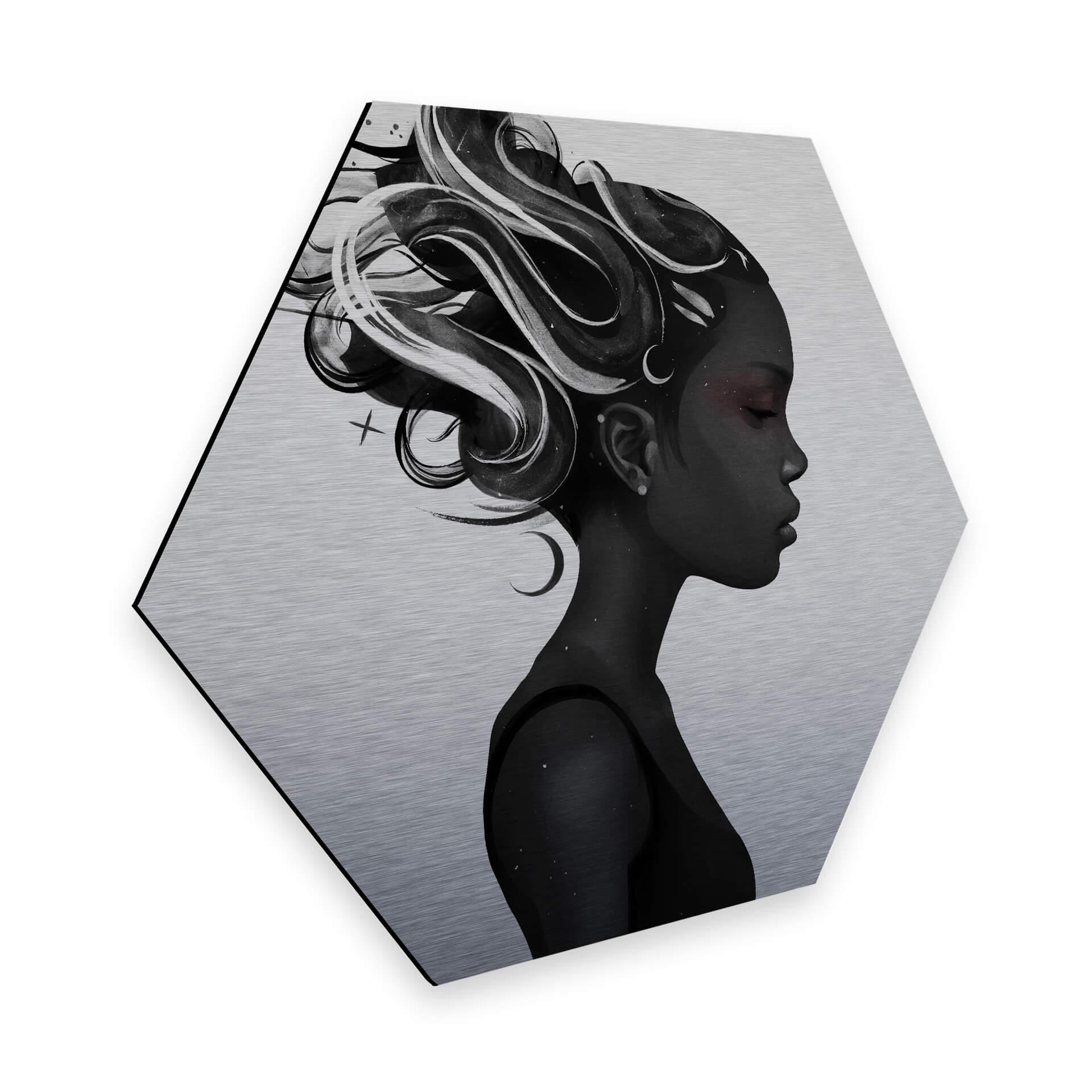 Hexagon Alu-Dibond Zilvereffect Ireland - Hard to Say