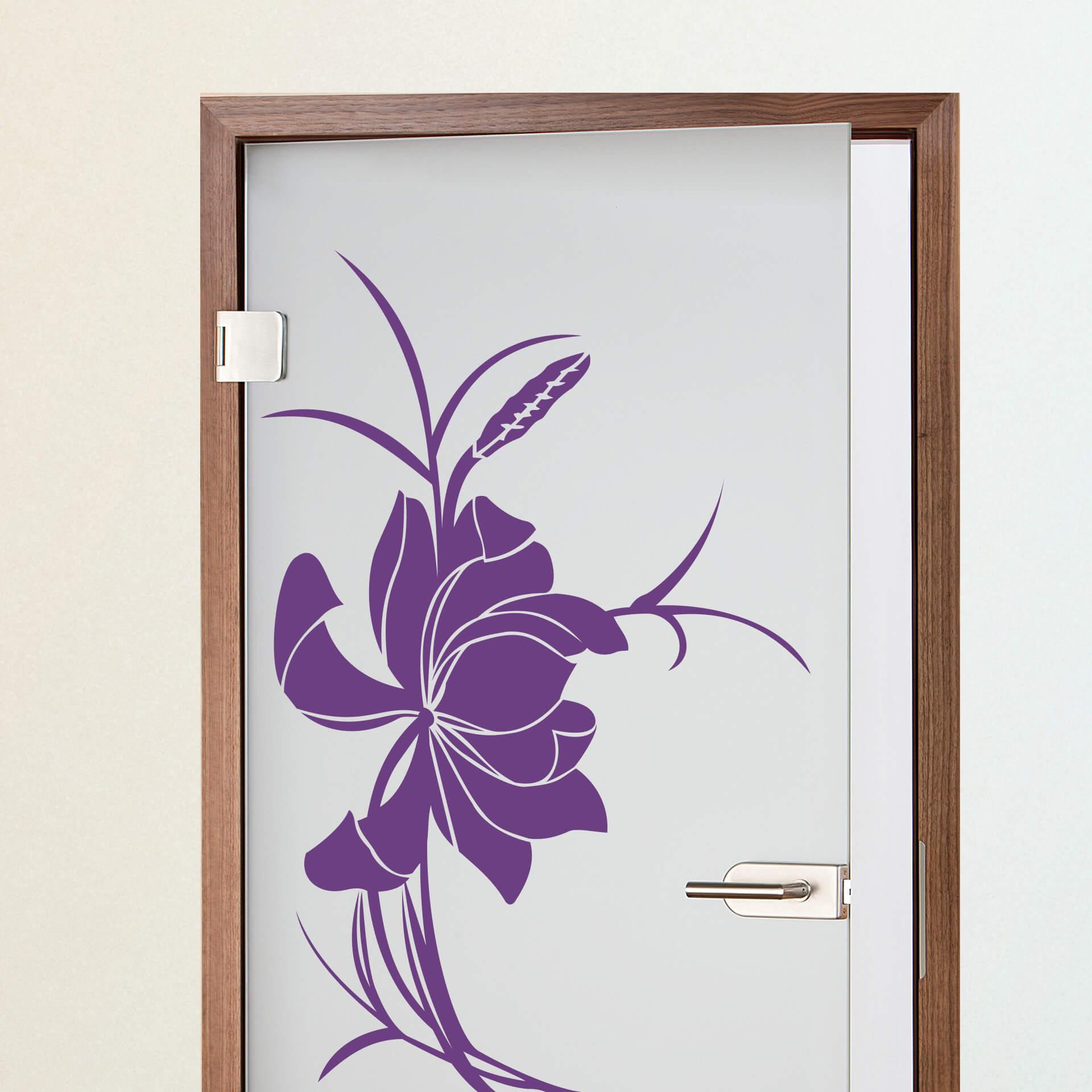 Stickers de Porte - Fleur d'Asie