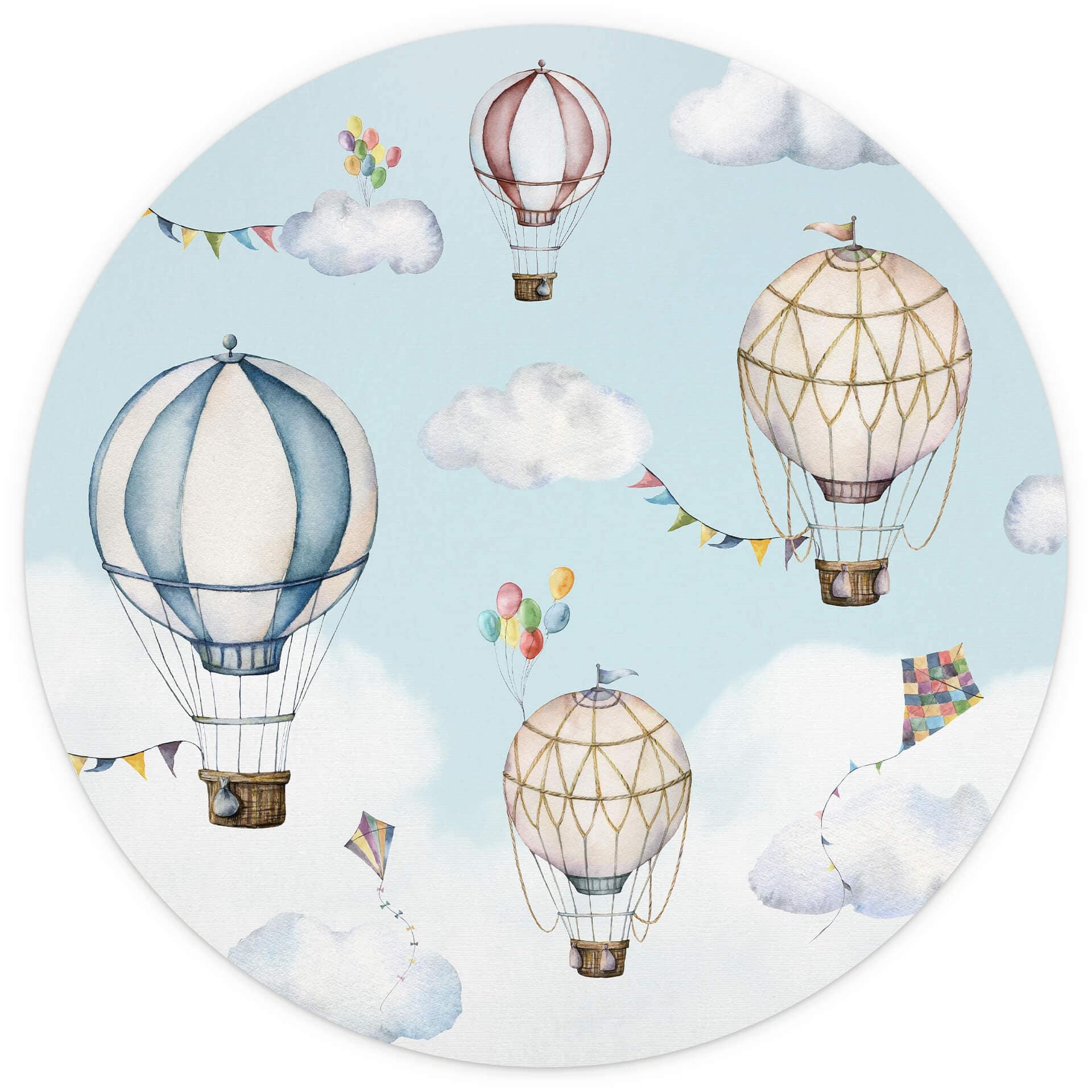 Behangcirkel Oliver Robins - Balloon Bonanza - vliesbehang/zelfklevend vliesbehang