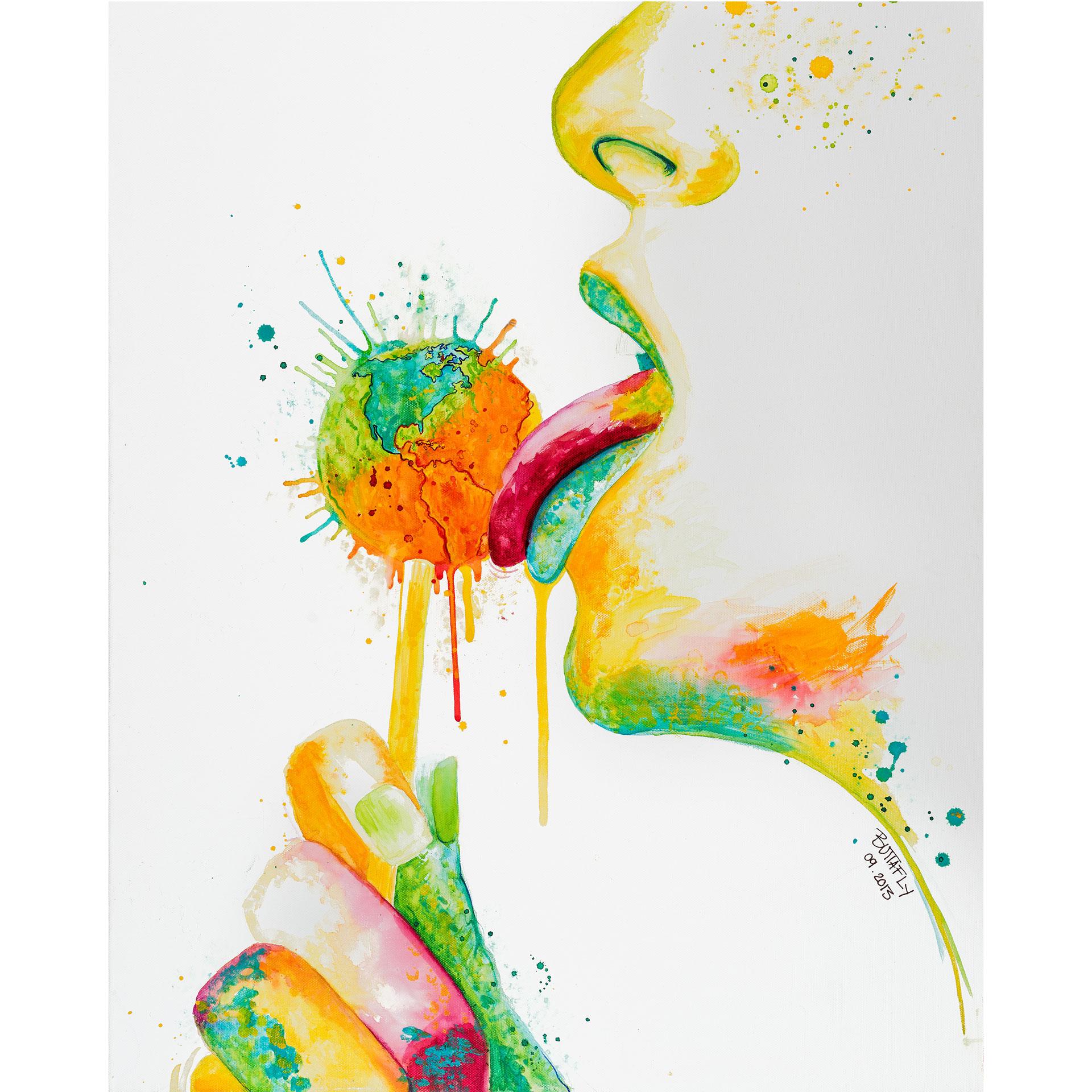 Fotobehang Buttafly - Lolly