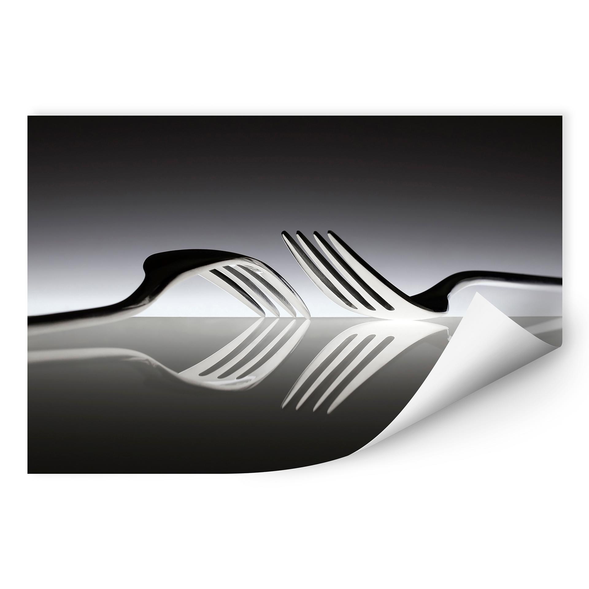 Zelfklevende Poster De Kogel - Silverware Reflection