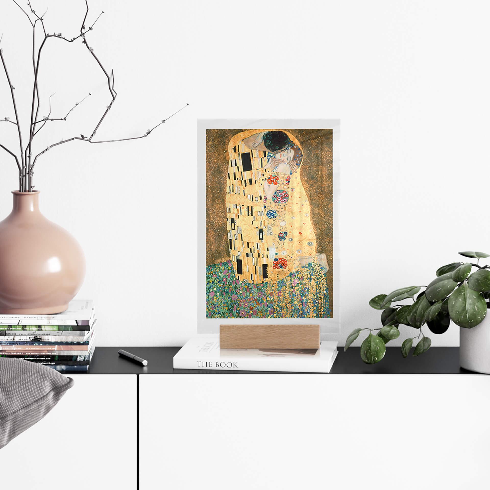 Acrylglas Tafeldecoratie Klimt - de Kus
