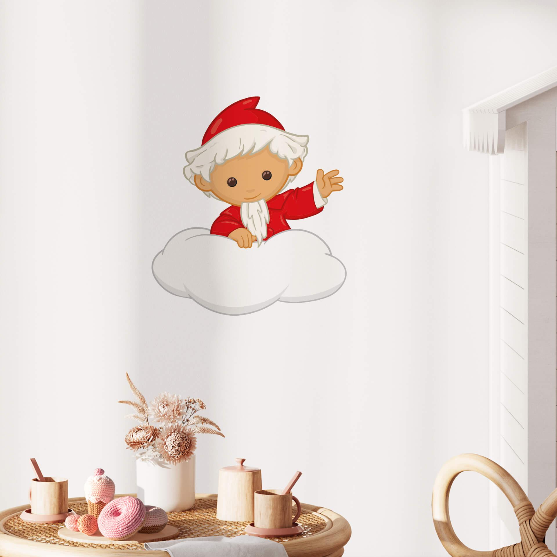 Wallsticker Sandmand på en sky
