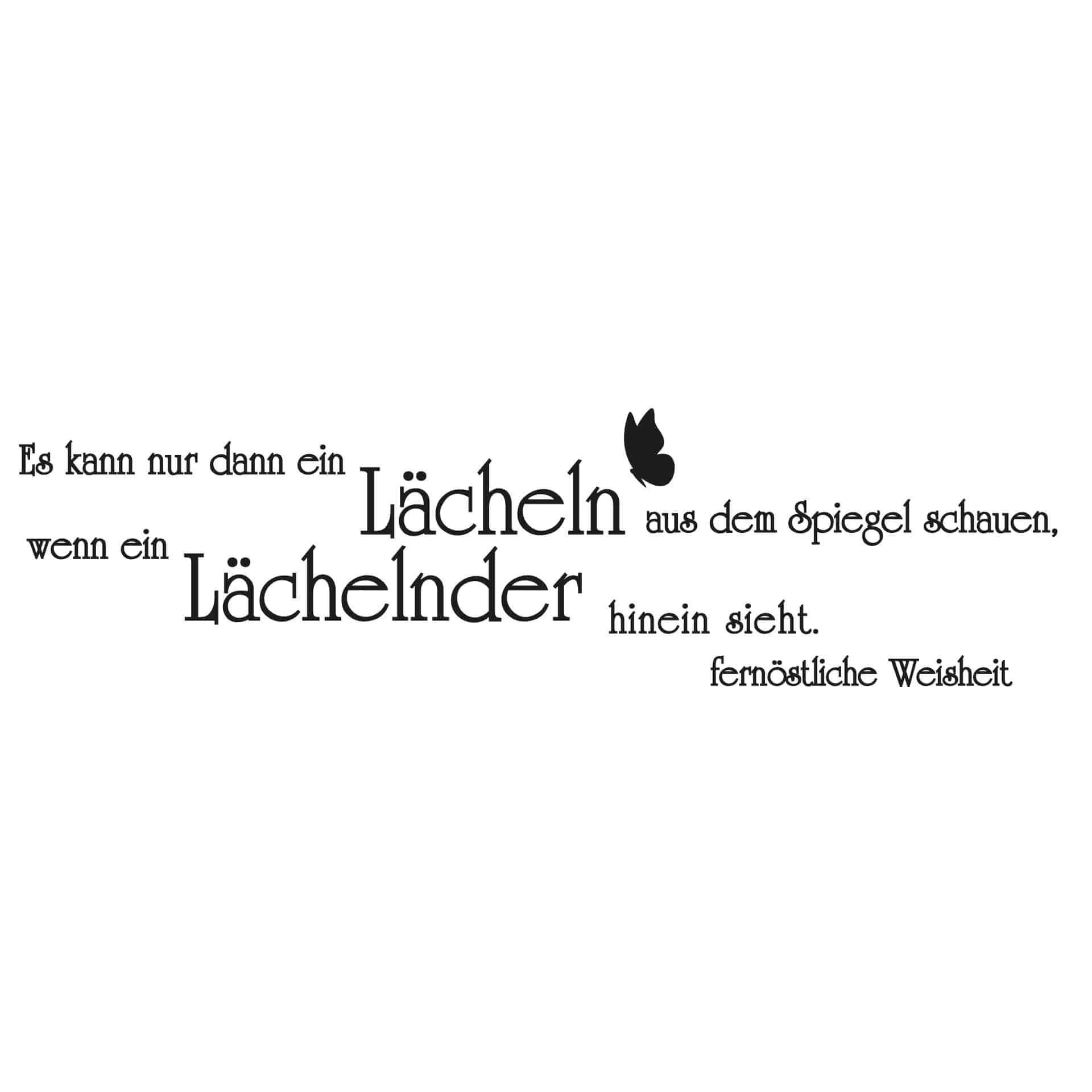 Wandtattoo Es kann nur dann ein Lächeln...