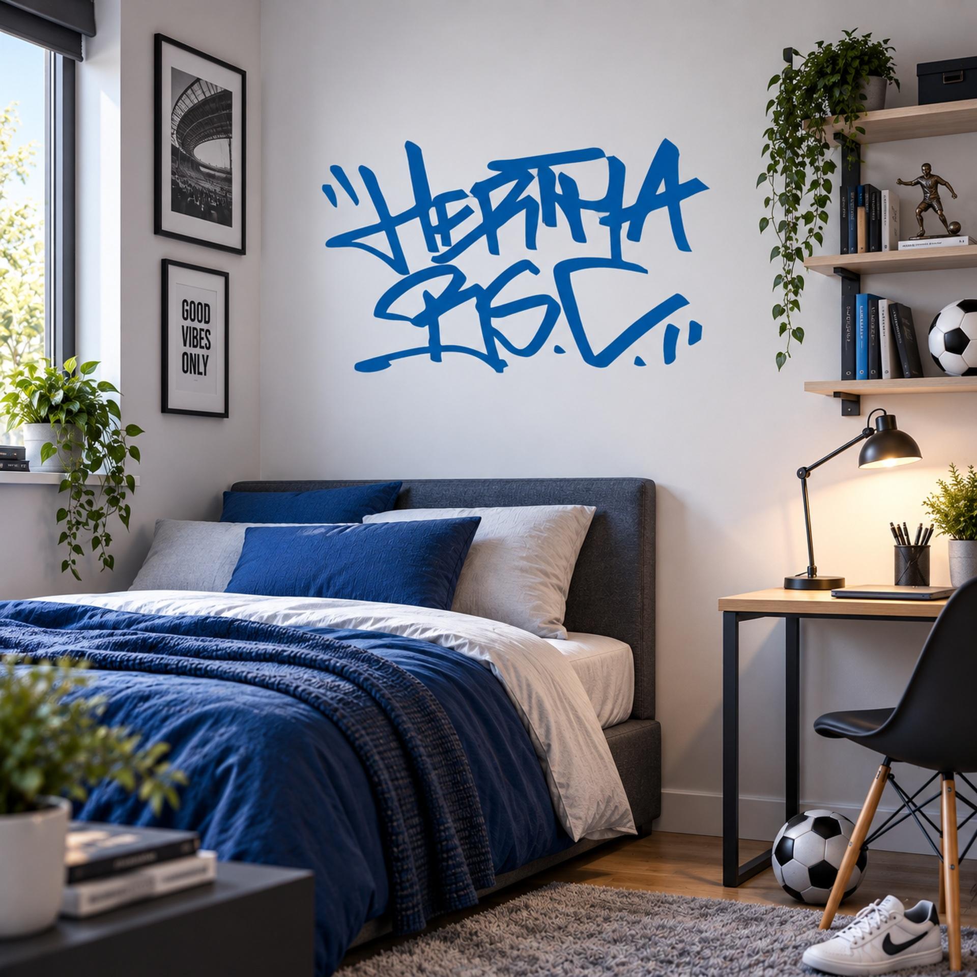 Wandtattoo Hertha BSC Tag - Markenschriftzug des Vereins