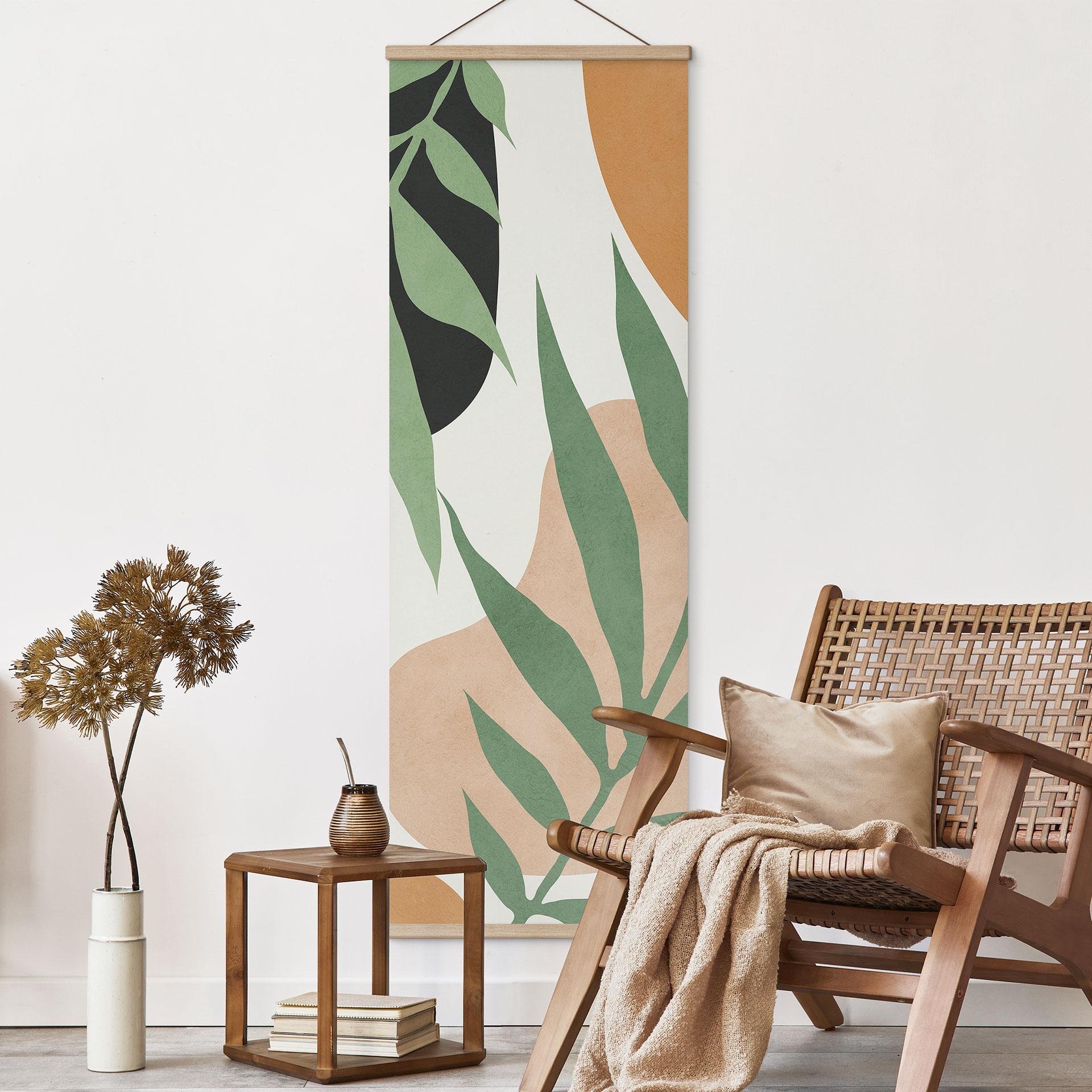 Tekstil plakat Grønne grene i junglen - Costa - Panorama