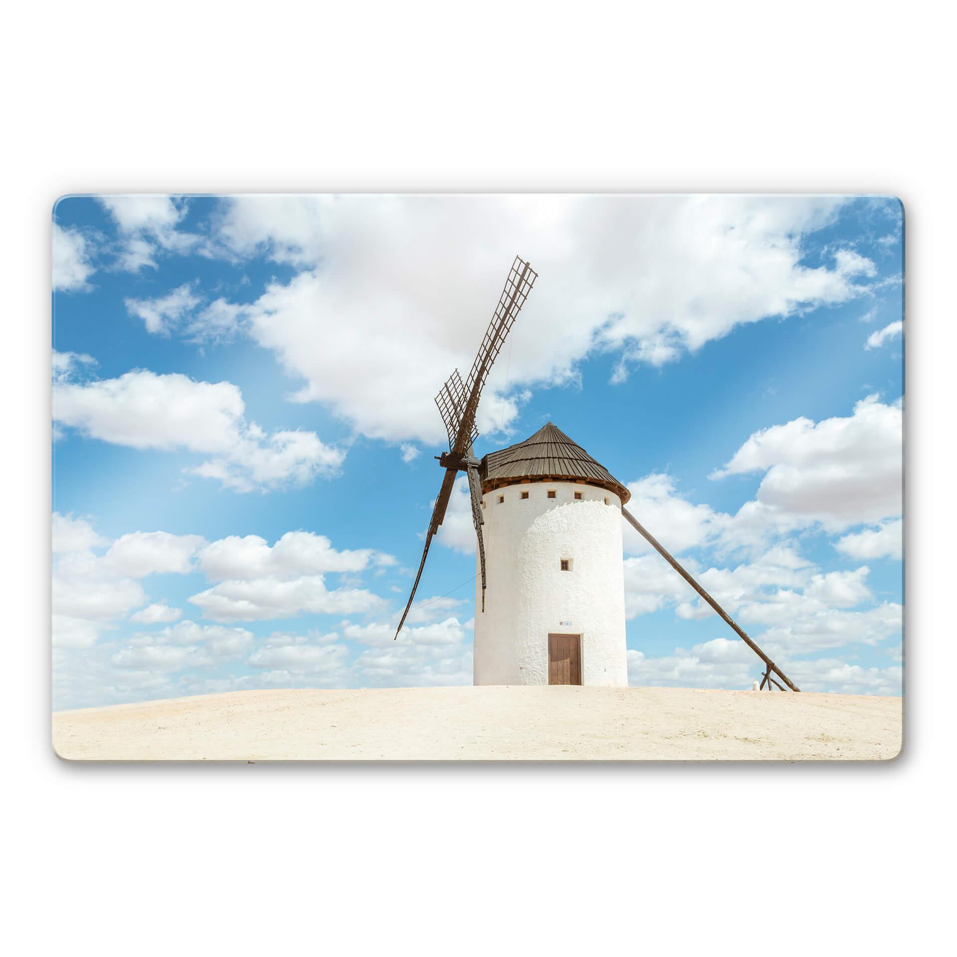 Tableau en verre Colombo - Les moulins de Don Quichotte