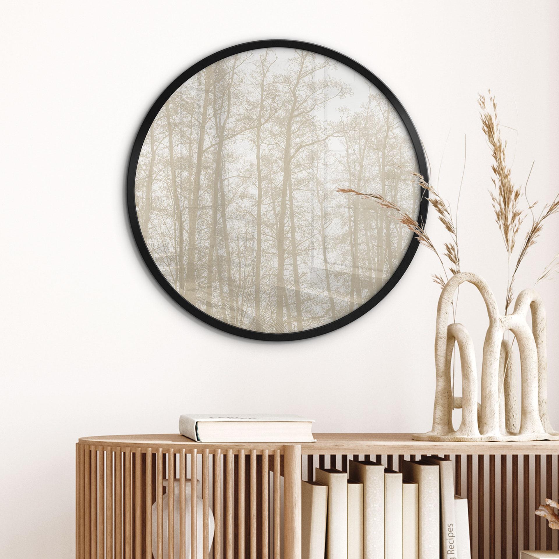 Plakat Silent Winter Forest | Skovplakat til stuen - Böhmer - Rund
