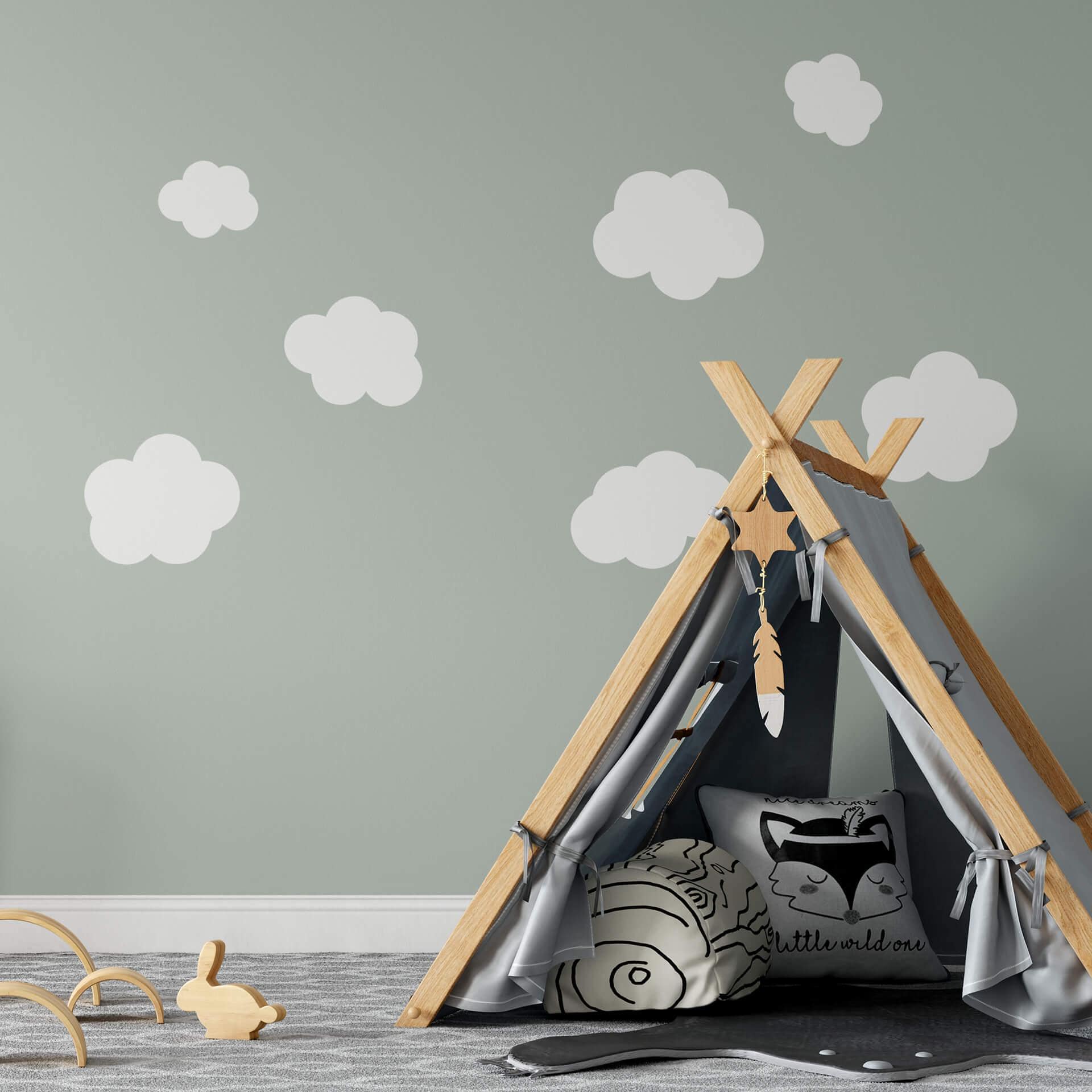 Sæt med skyer 2 wallsticker